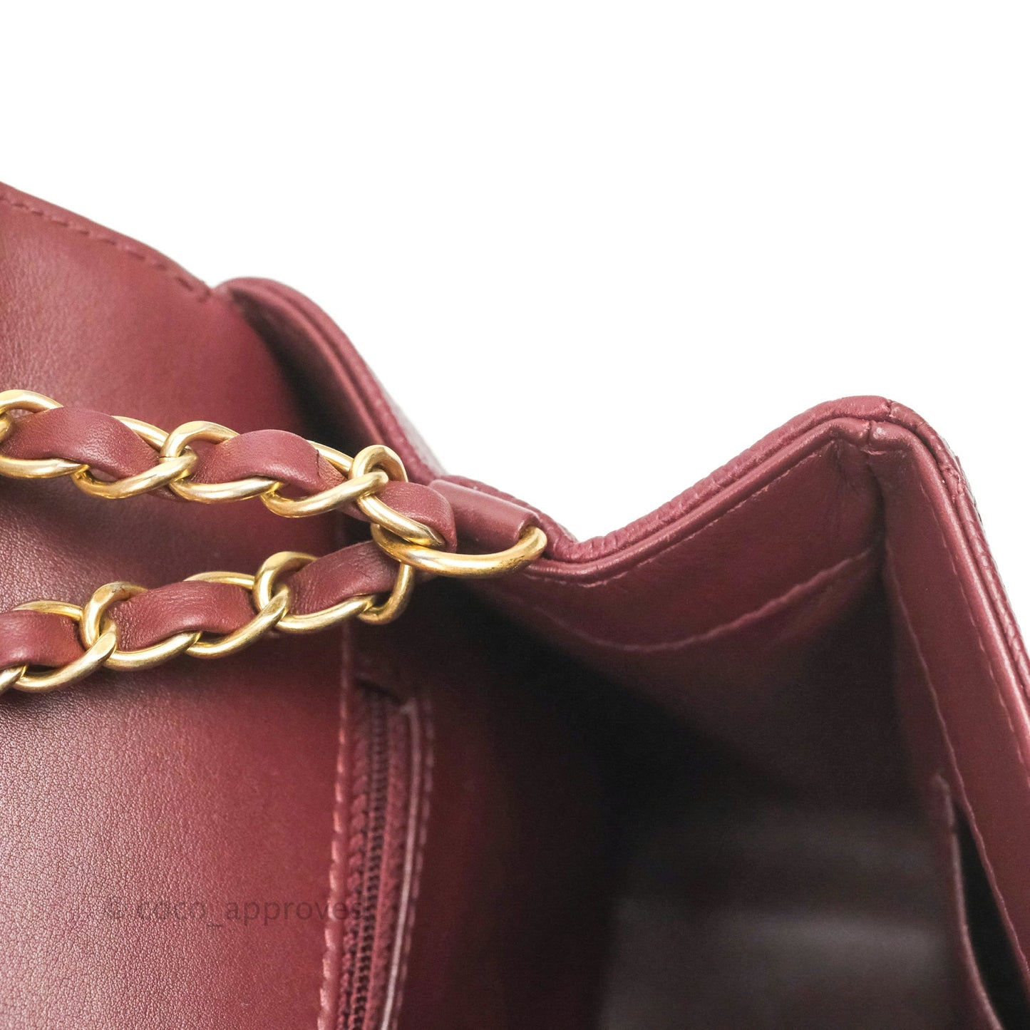 Chanel Quilted Medium CC Filigree Flap Burgundy Black Caviar