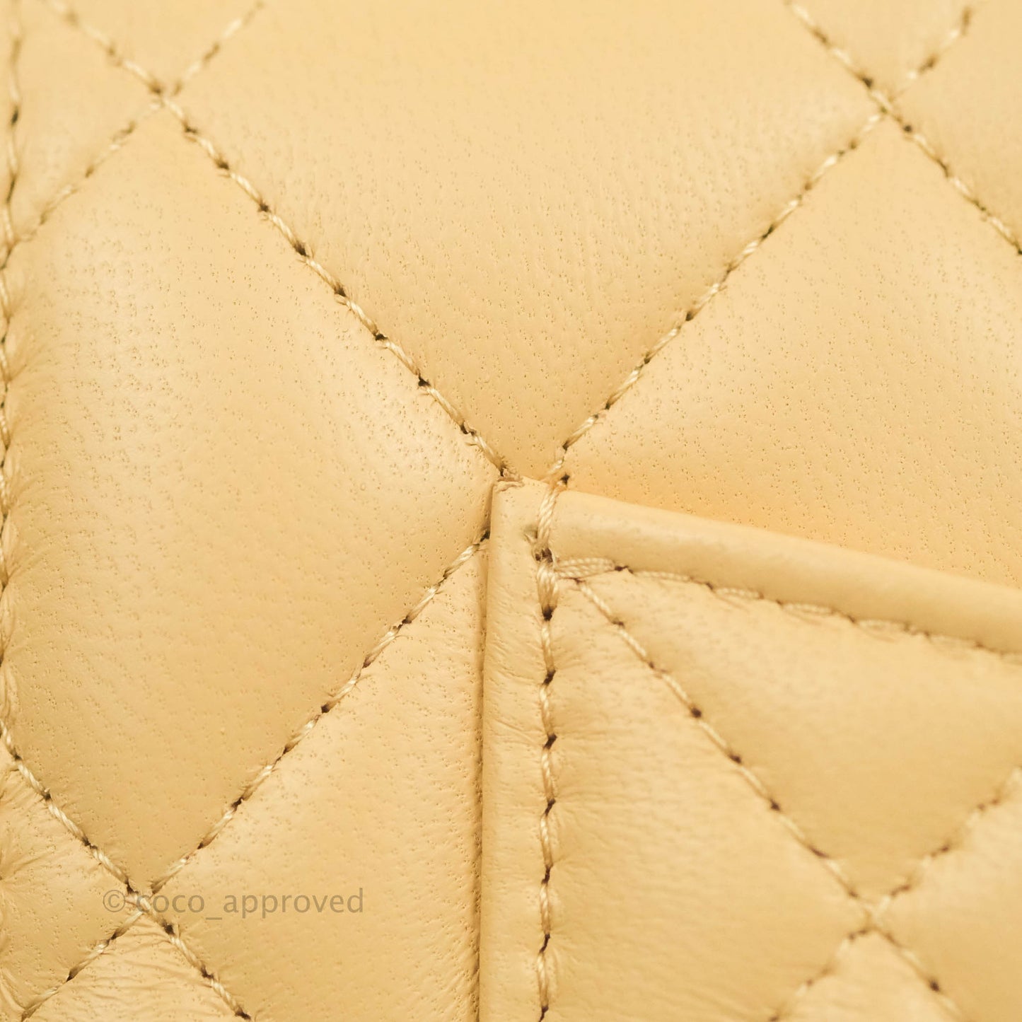 Chanel Quilted Pearl Crush Wallet on Chain WOC Beige Lambskin Aged Gold Hardware