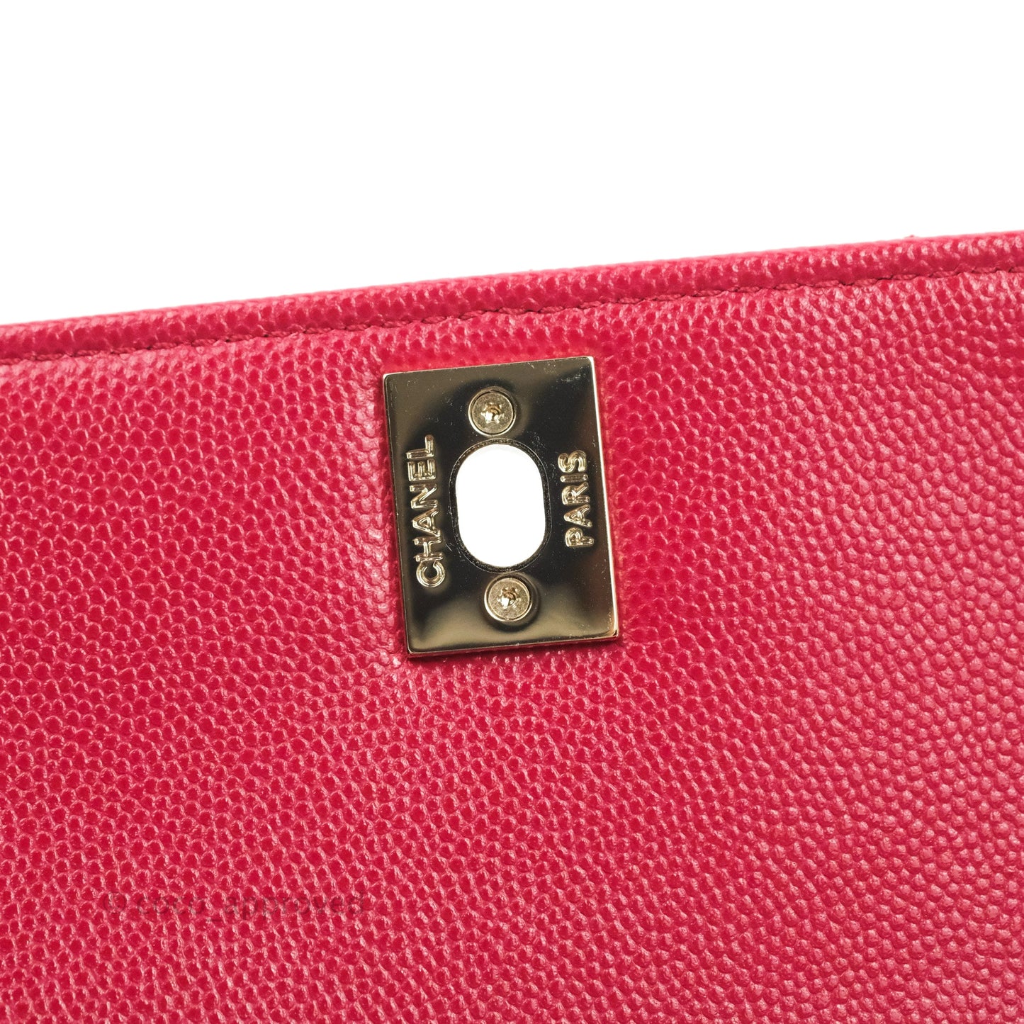 Chanel Small Coco Handle Quilted Dark Pink Caviar Gold Hardware 21A