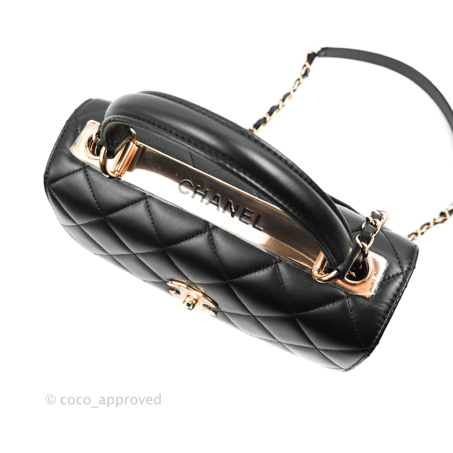 Chanel Trendy CC Small Black Lambskin Rose Gold Hardware