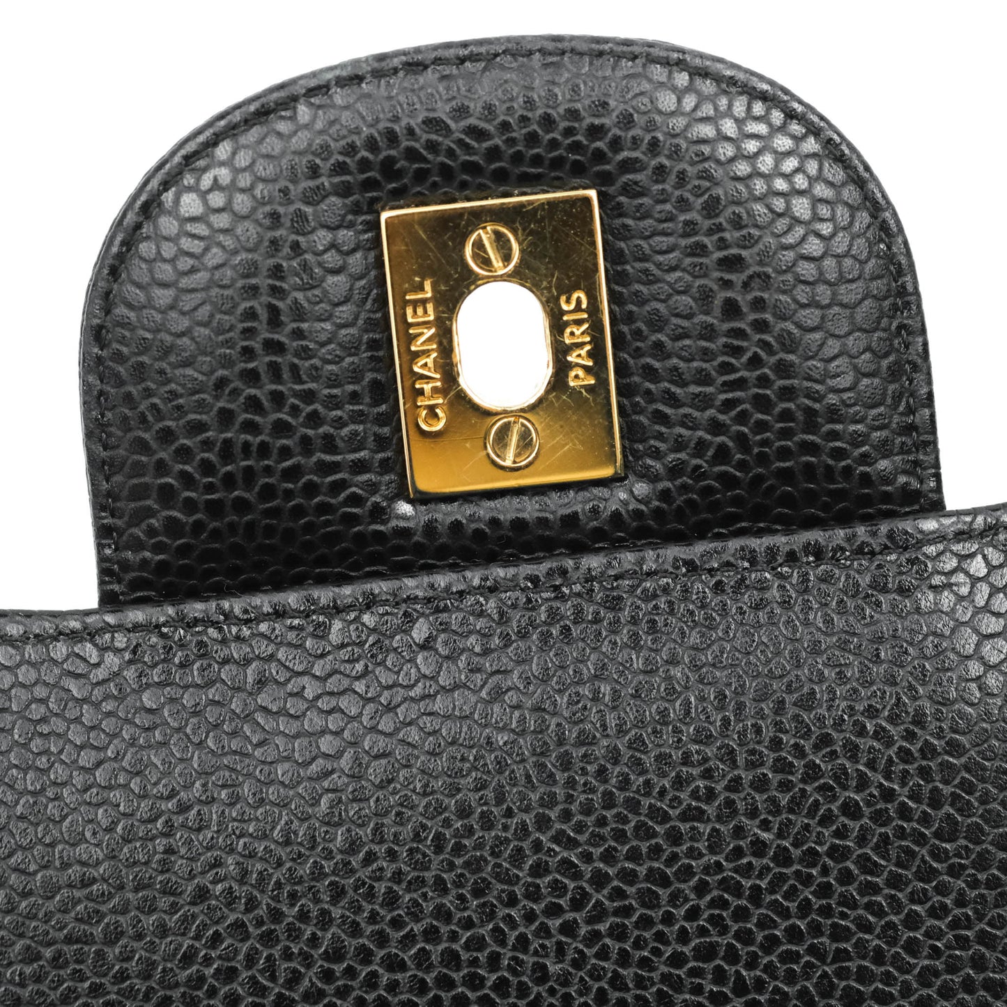 Chanel Classic Double Flap Maxi Black Caviar Gold Hardware