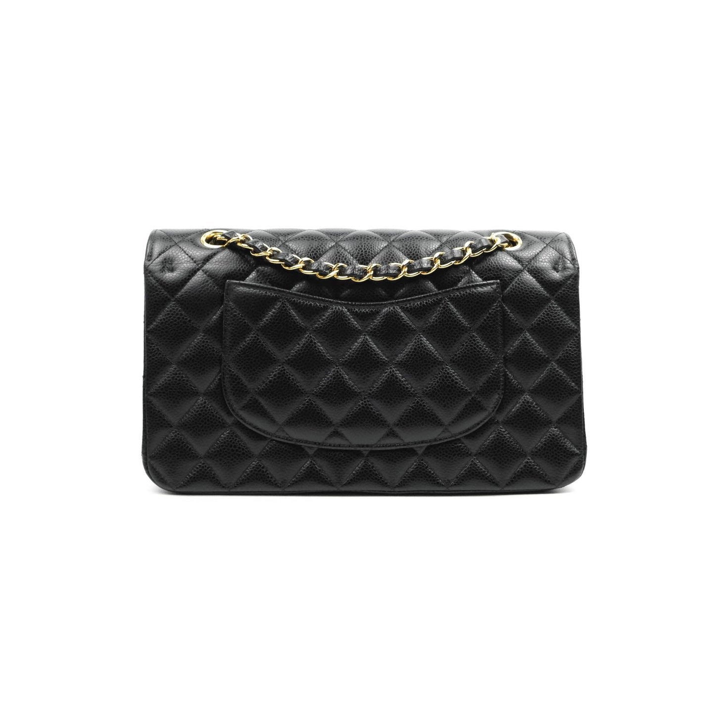 Chanel Classic M/L Medium Double Flap Black Caviar Gold Hardware