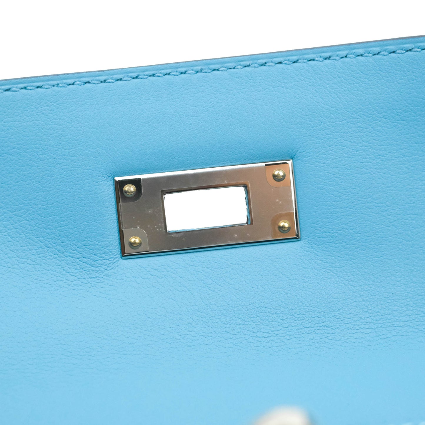 Hermès Kelly 28 Bleu Du Nord Swift & Ecru-beige Toile H Palladium Hardware