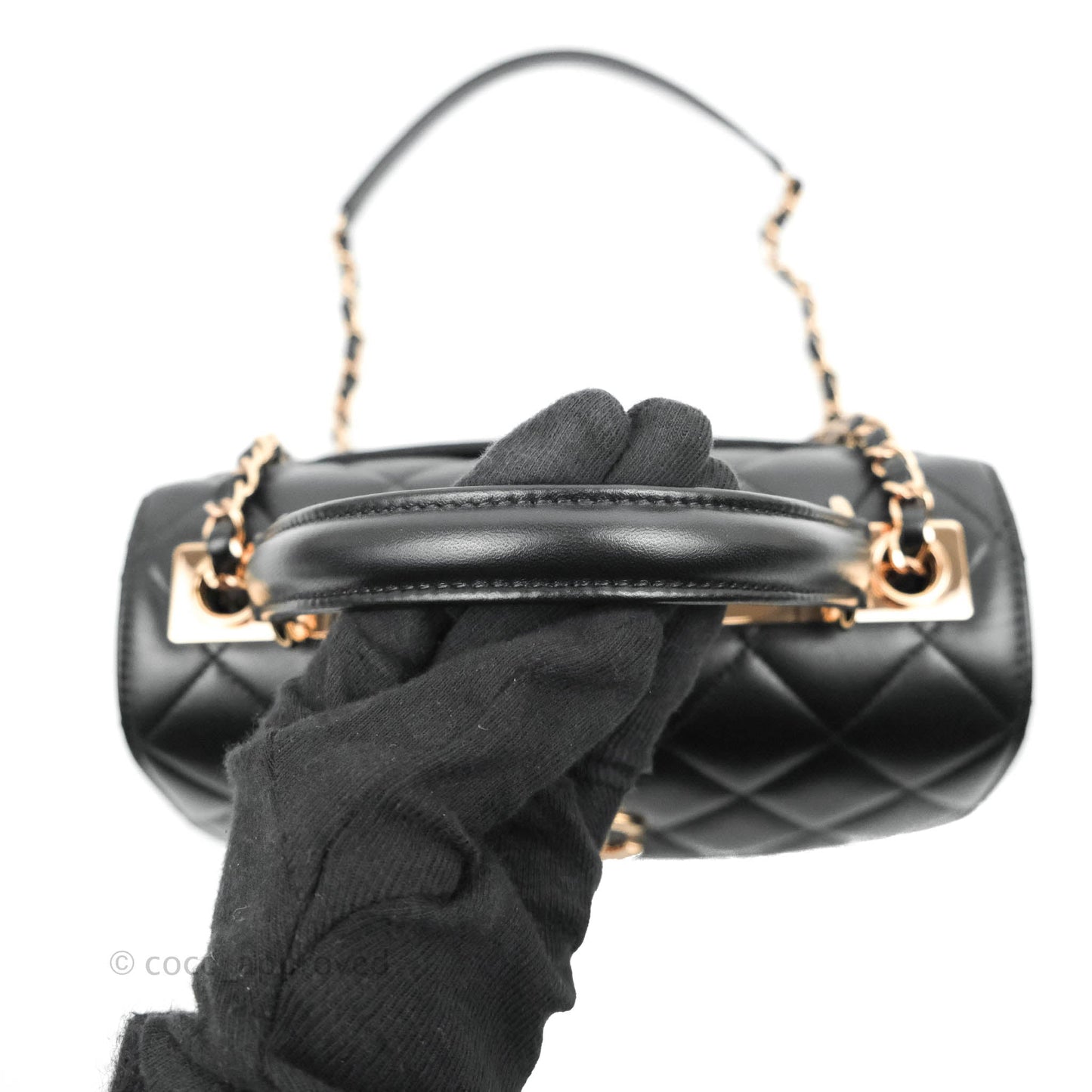 Chanel Trendy CC Small Black Lambskin Rose Gold Hardware