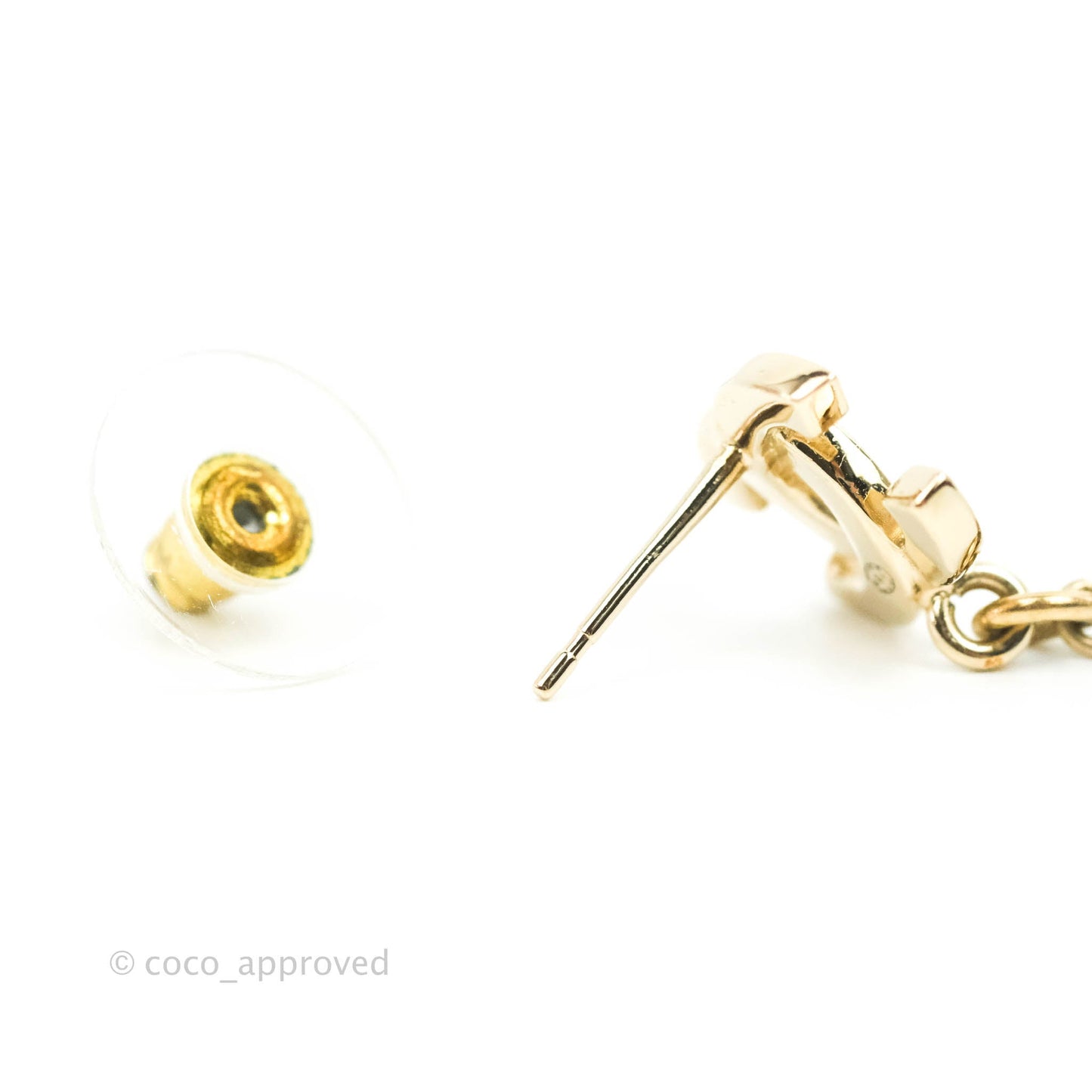 Chanel Crystal Pearl CC Fantasy Drop Earrings Gold Black 21A