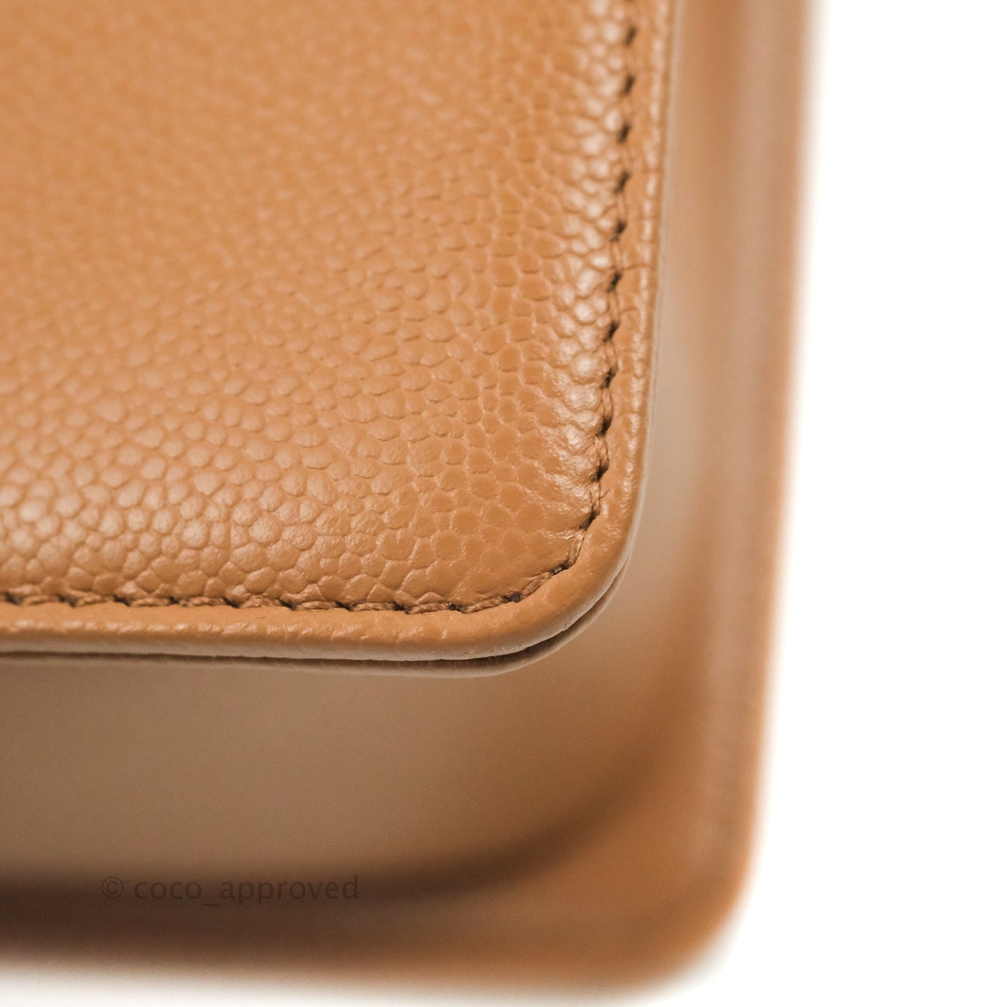 Chanel Quilted Medium Boy Caramel Caviar Gold Hardware