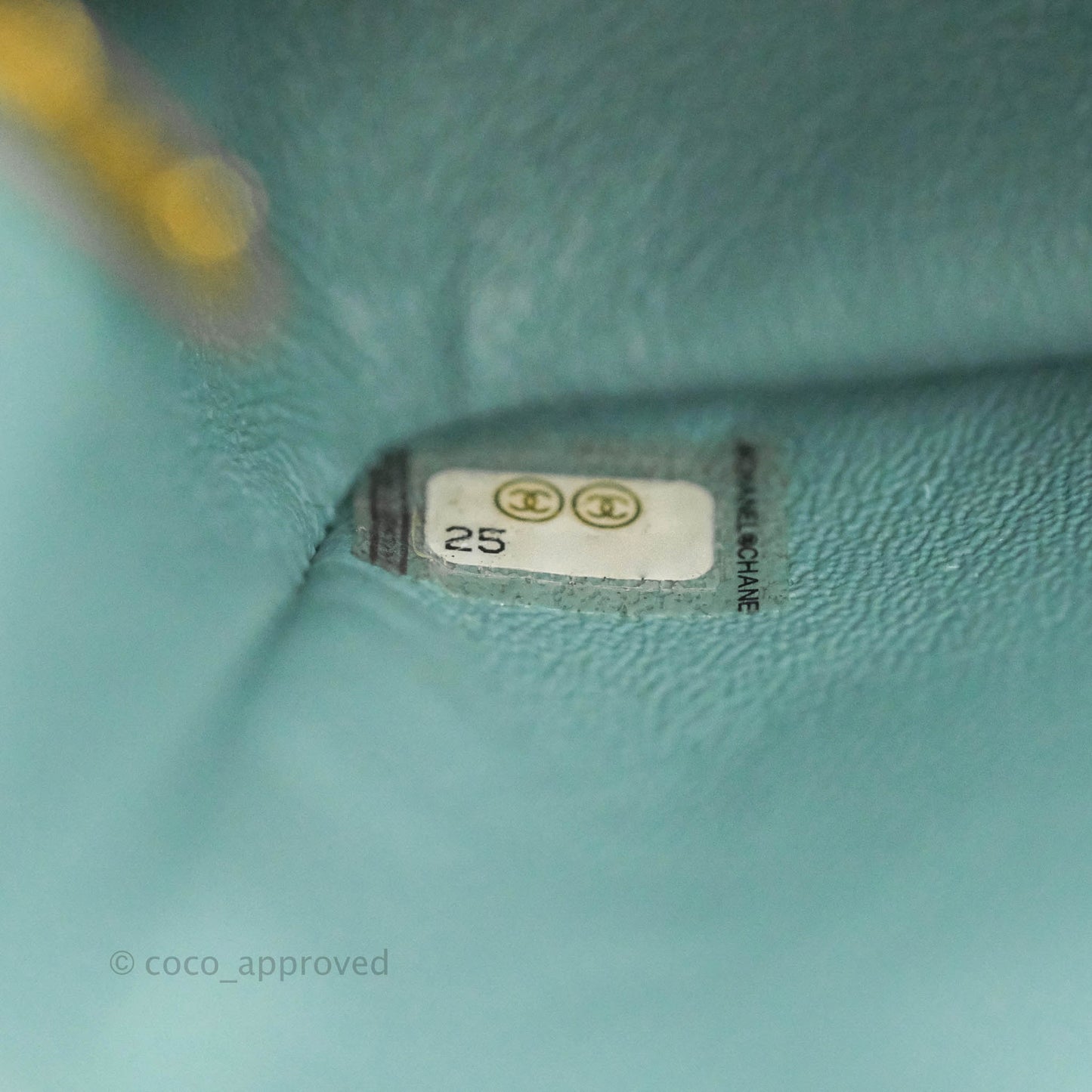 Chanel Quilted Mini Rectangular Flap Iridescent Blue Aged Gold Hardware 18C