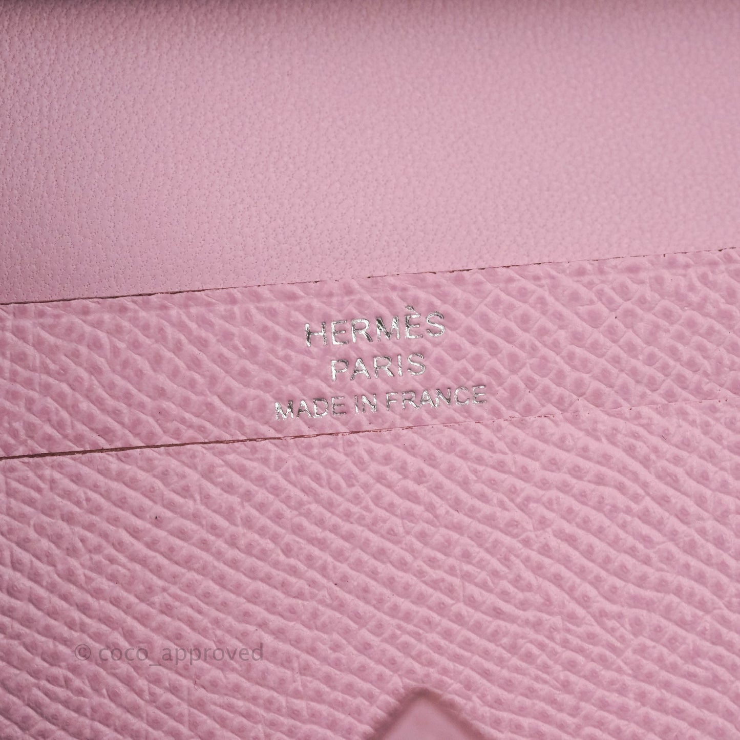 Hermes Bearn Card Holder Epsom Mauve Sylvester Palladium Hardware