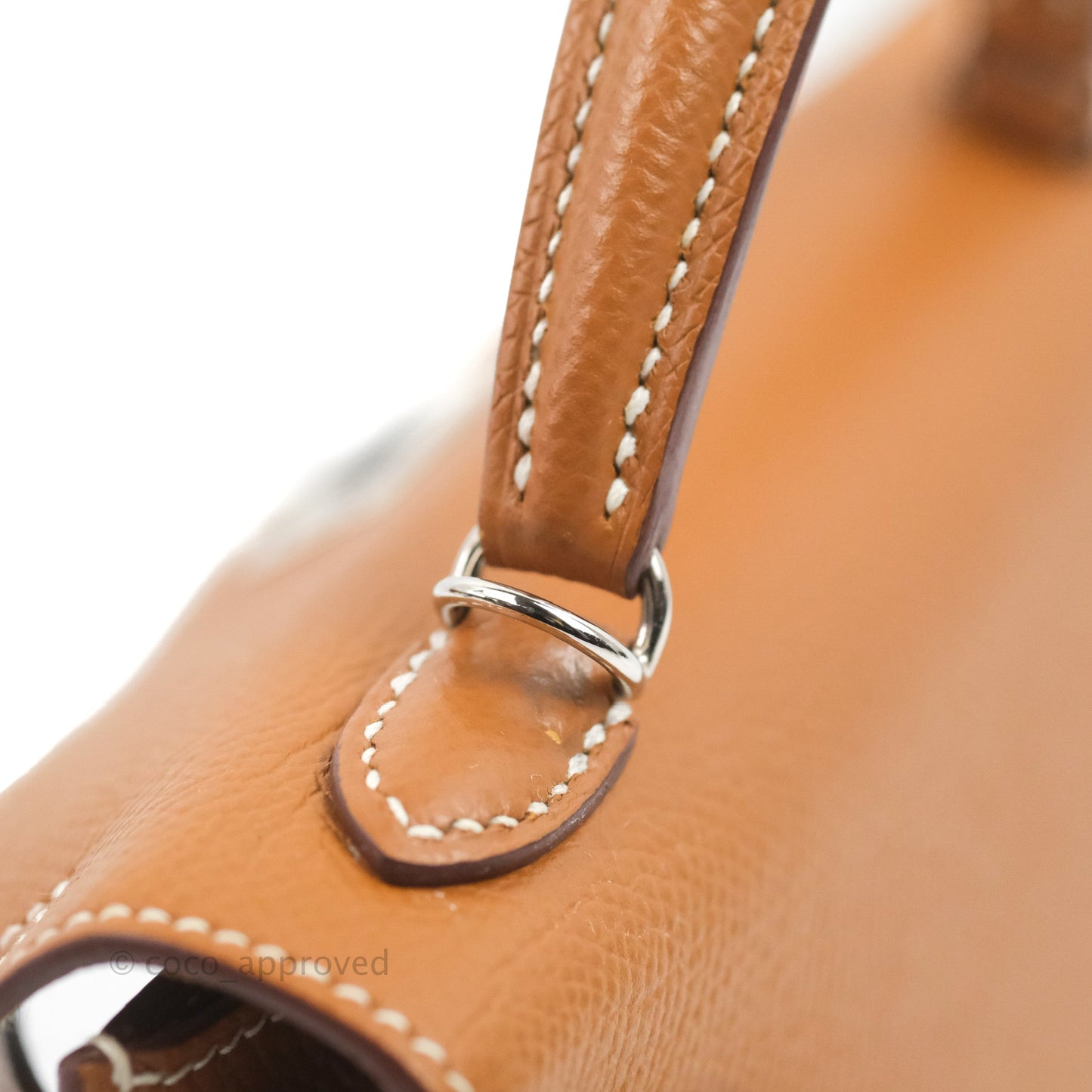 Hermès Mini Kelly II Sellier Gold Epsom Palladium Hardware