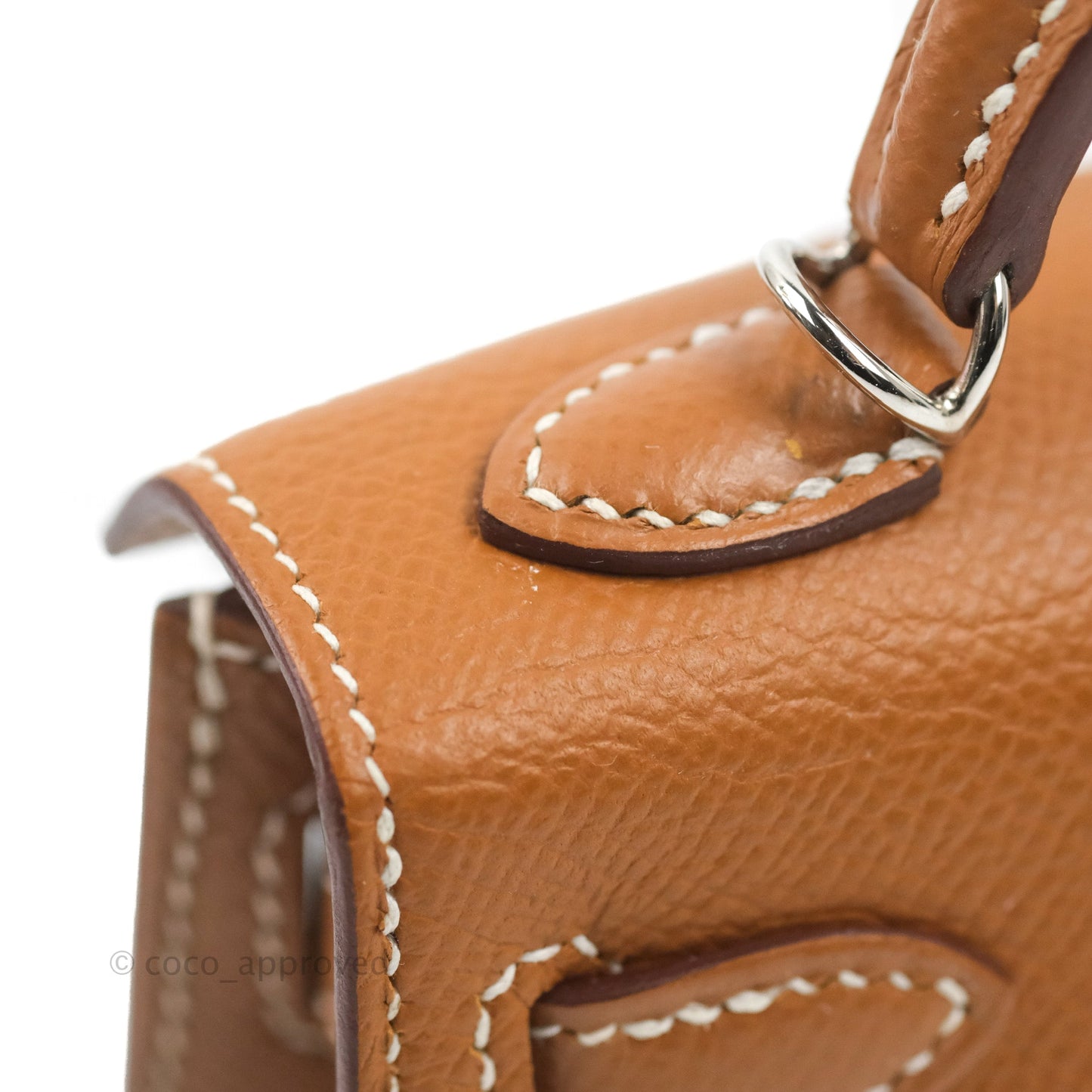 Hermès Mini Kelly II Sellier Gold Epsom Palladium Hardware