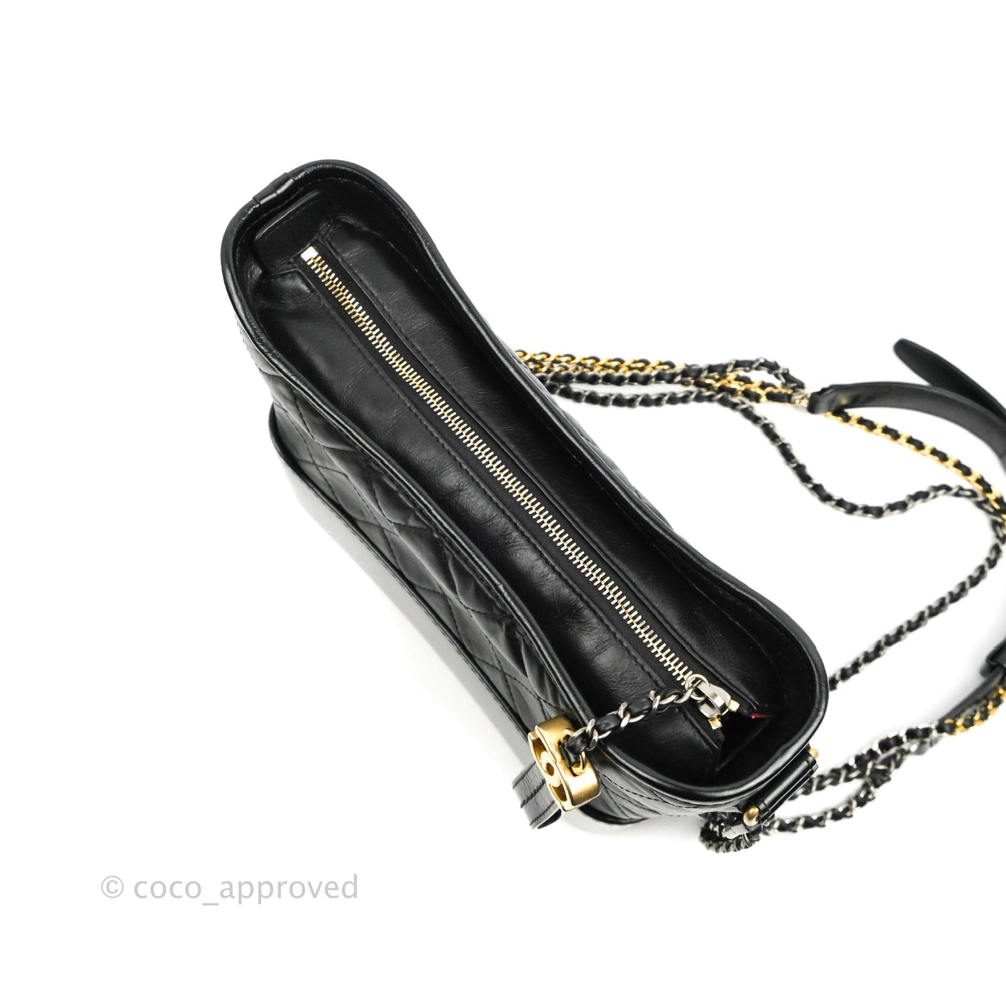 Chanel New Medium Gabrielle Hobo Black Aged Calfskin Mixed Hardware