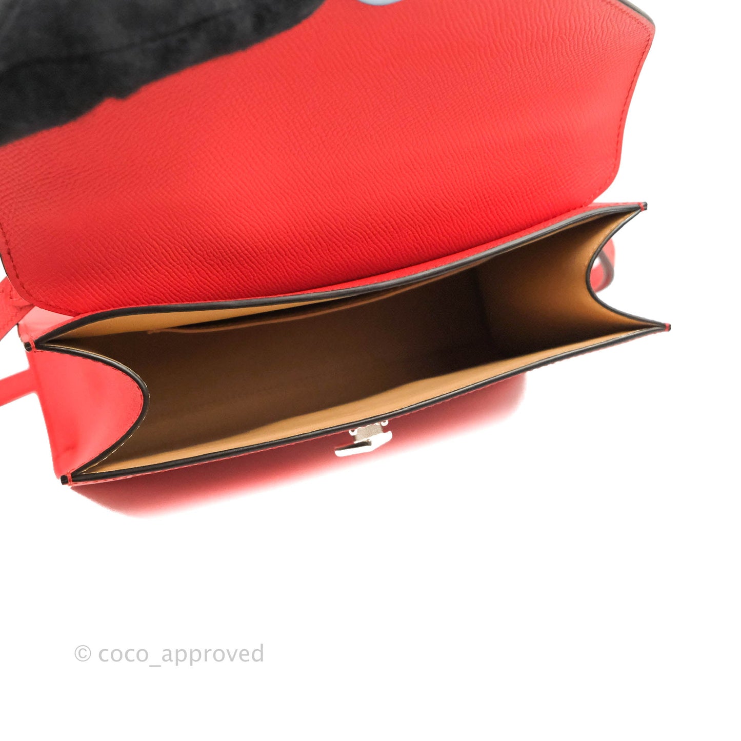 Moynat Gabrielle PM Bag Red Calfskin Silver Hardware