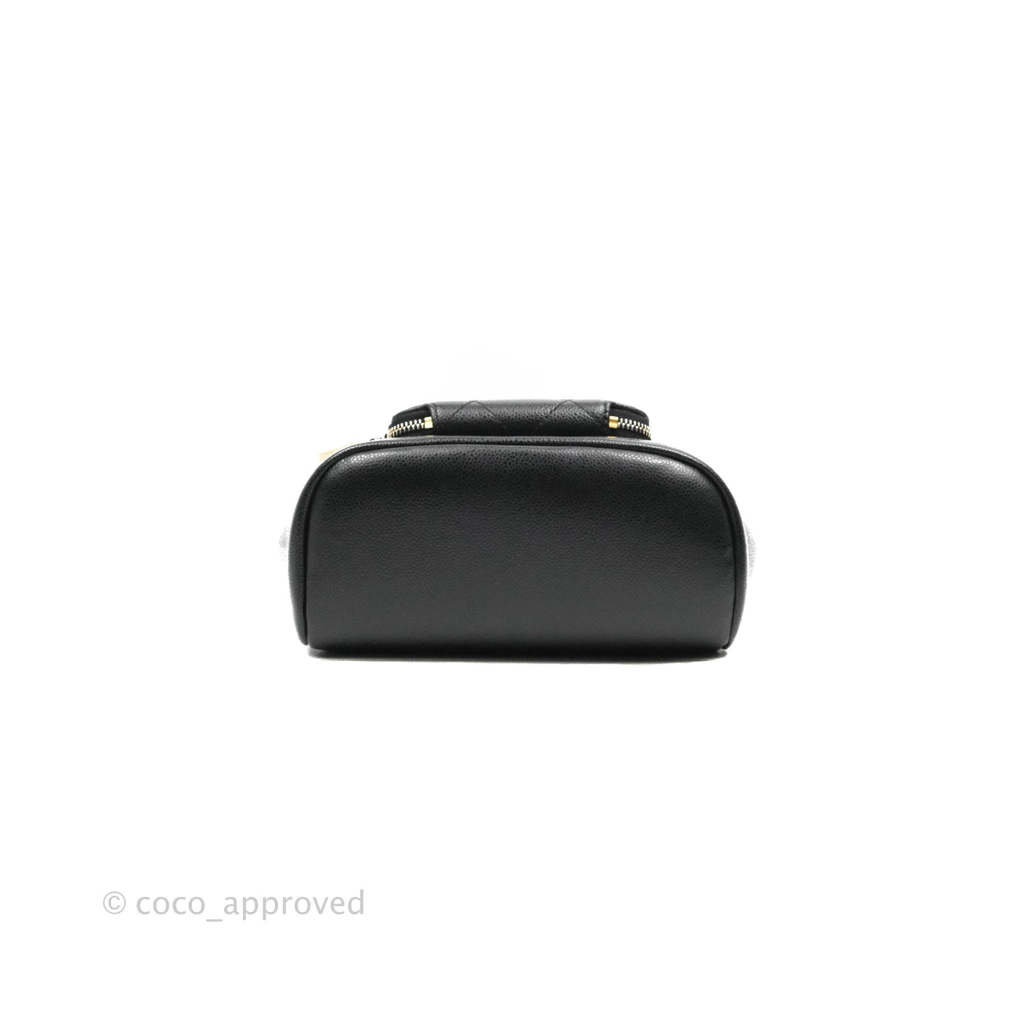 Chanel Caviar Quilted CC Pocket Bucket Bag Black Gold Hardware