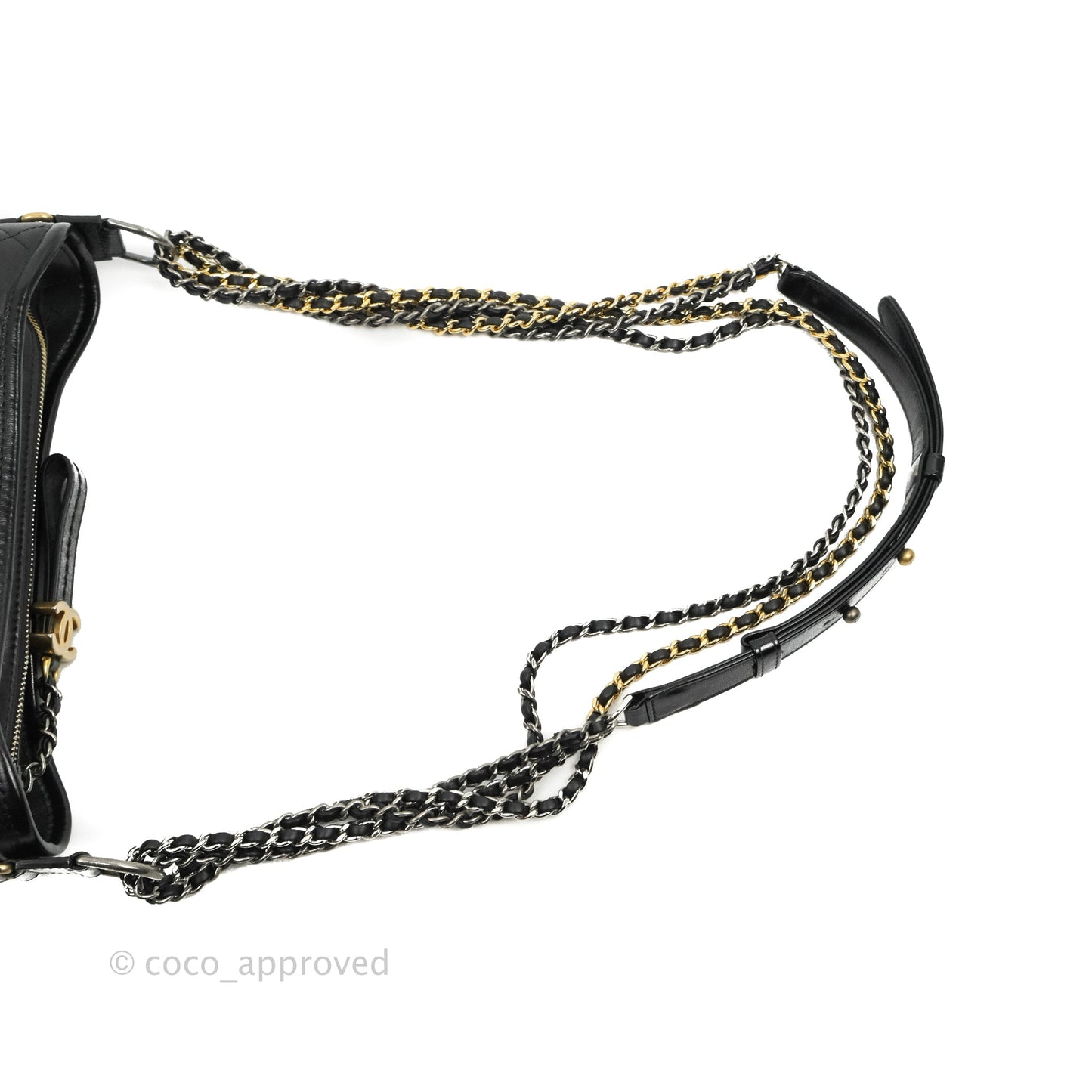 Chanel New Medium Gabrielle Hobo Black Aged Calfskin Mixed Hardware