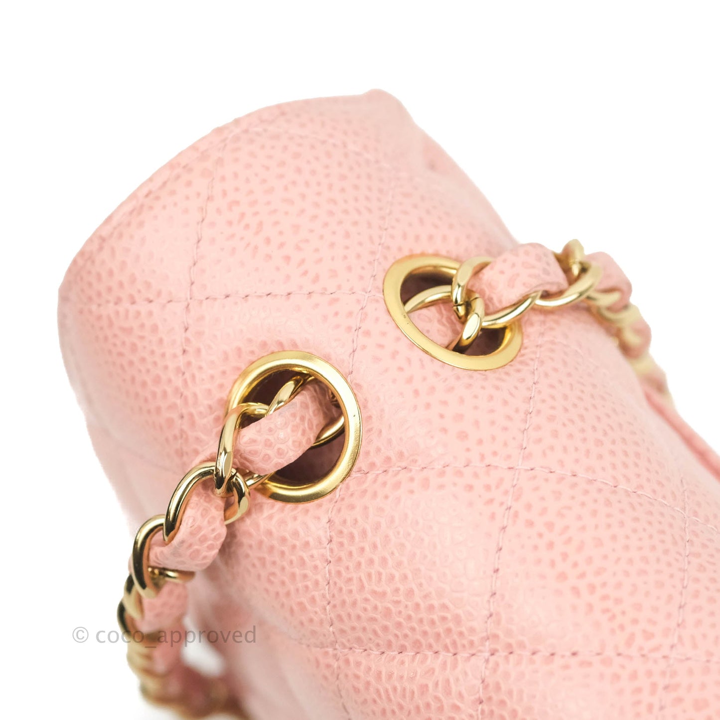 Chanel Vintage Classic M/L Medium Flap Quilted Pink Caviar 24K Gold Hardware