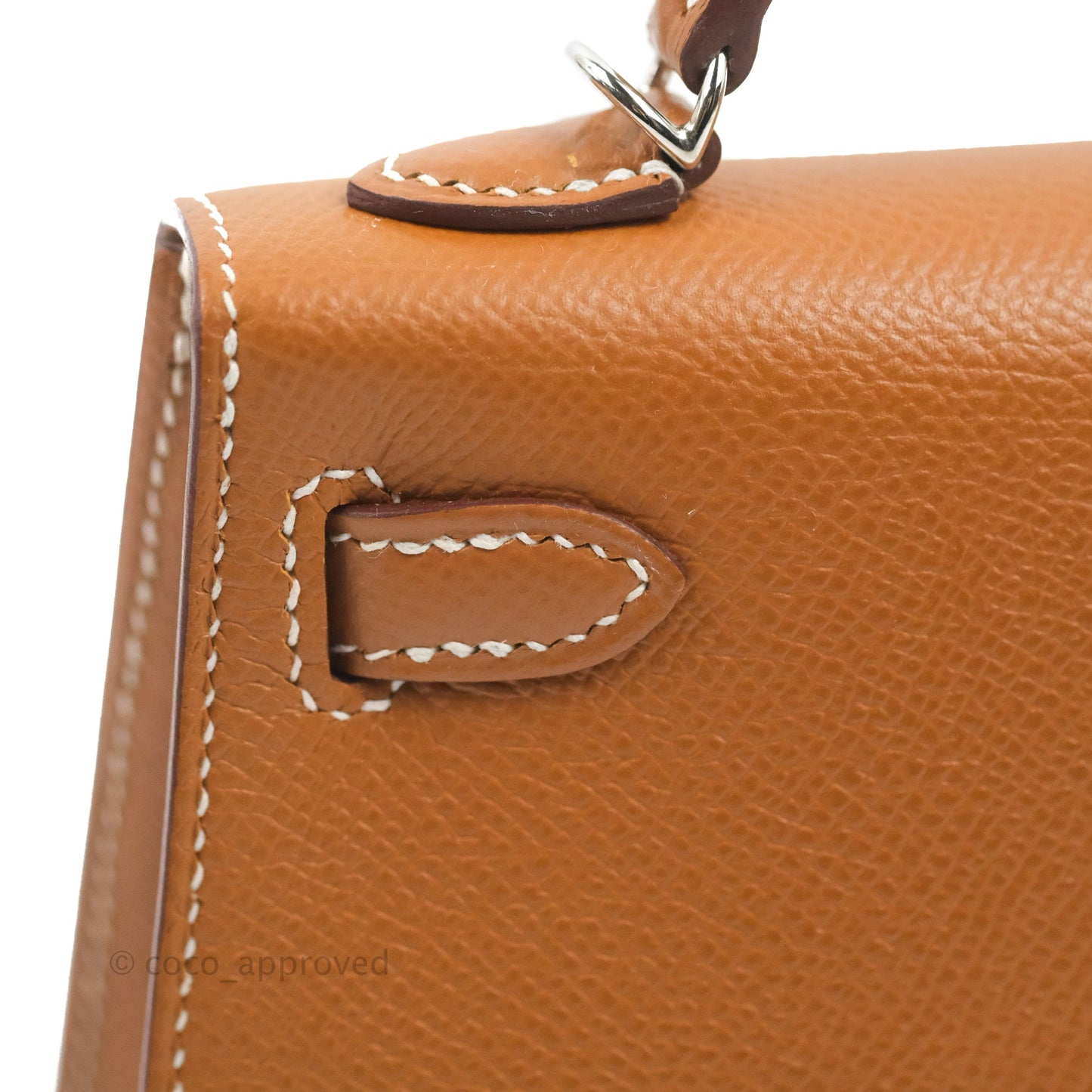 Hermès Mini Kelly II Sellier Gold Epsom Palladium Hardware