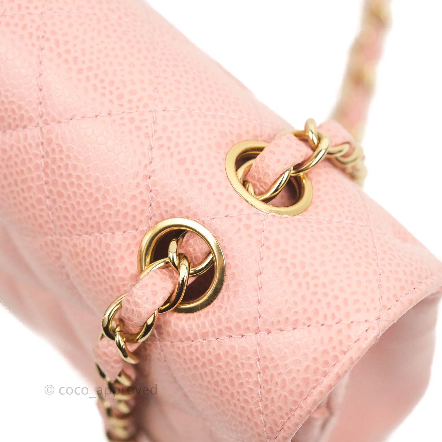 Chanel Vintage Classic M/L Medium Flap Quilted Pink Caviar 24K Gold Hardware