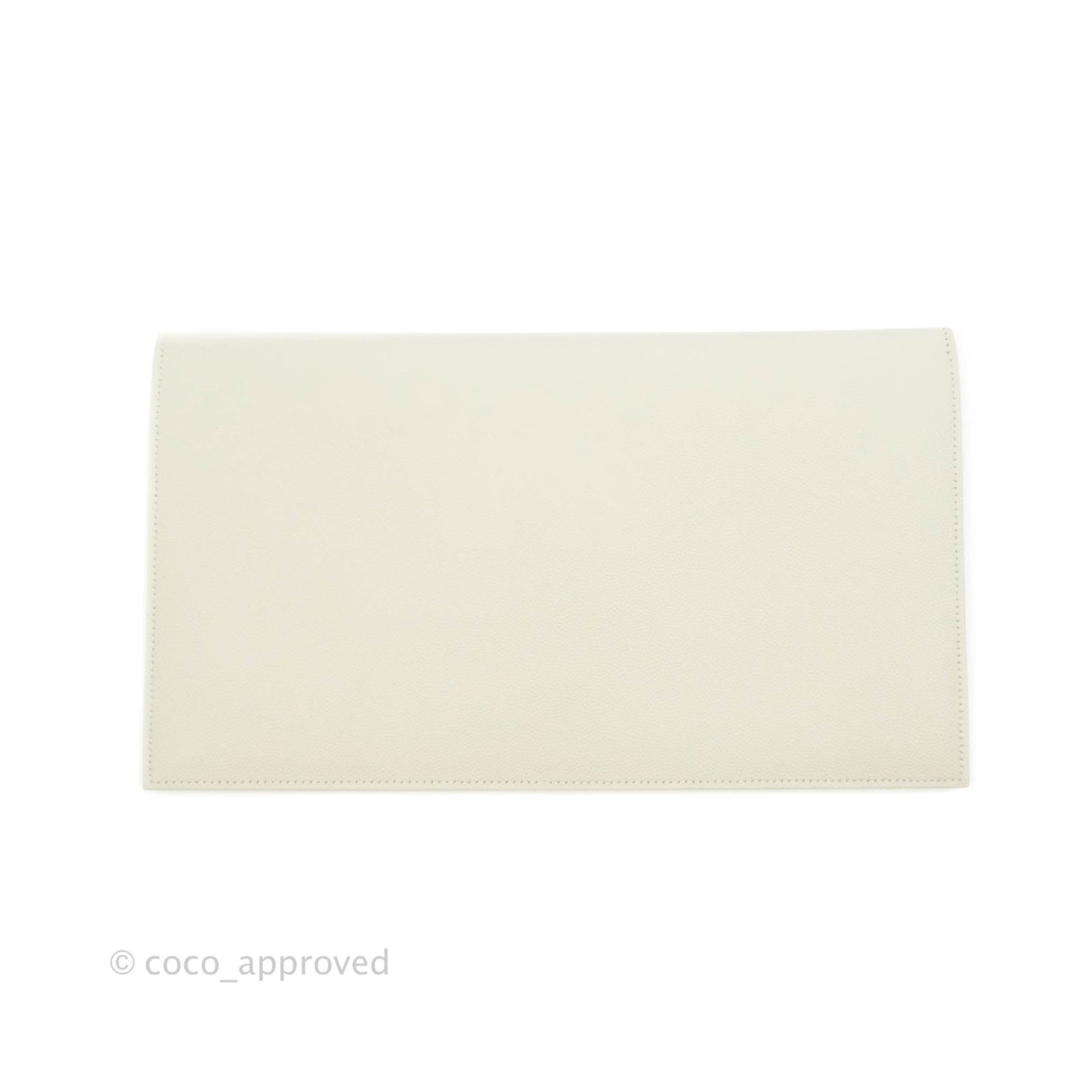Saint Laurent Ivory Monogram Clutch Bag