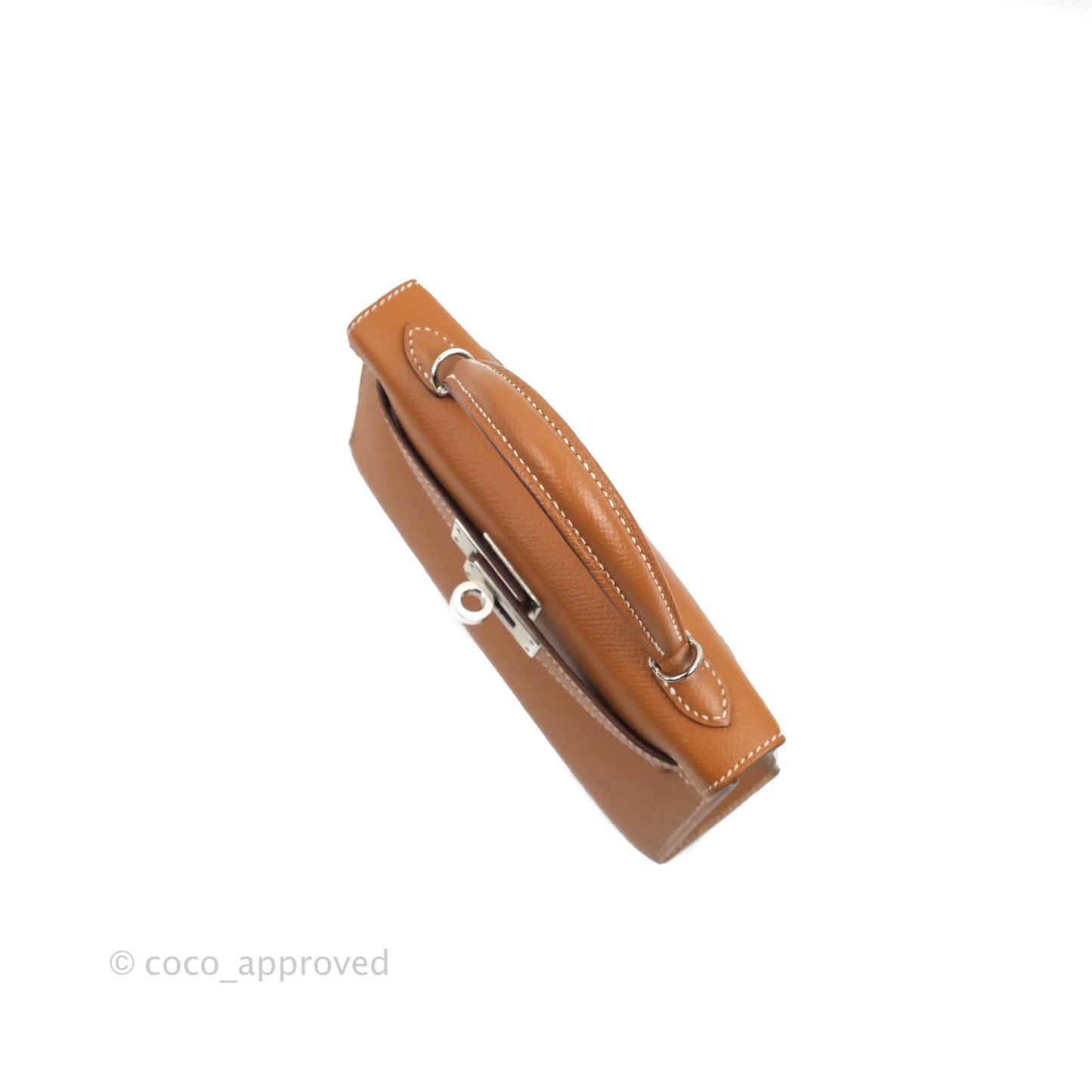 Hermès Mini Kelly II Sellier Gold Epsom Palladium Hardware