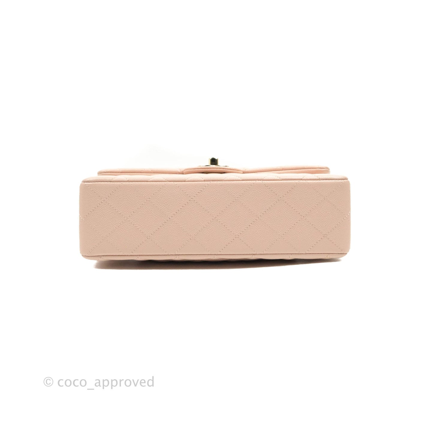 Chanel Small Classic Quilted Flap Rose Clair Pink Caviar Gold Hardware 21C
