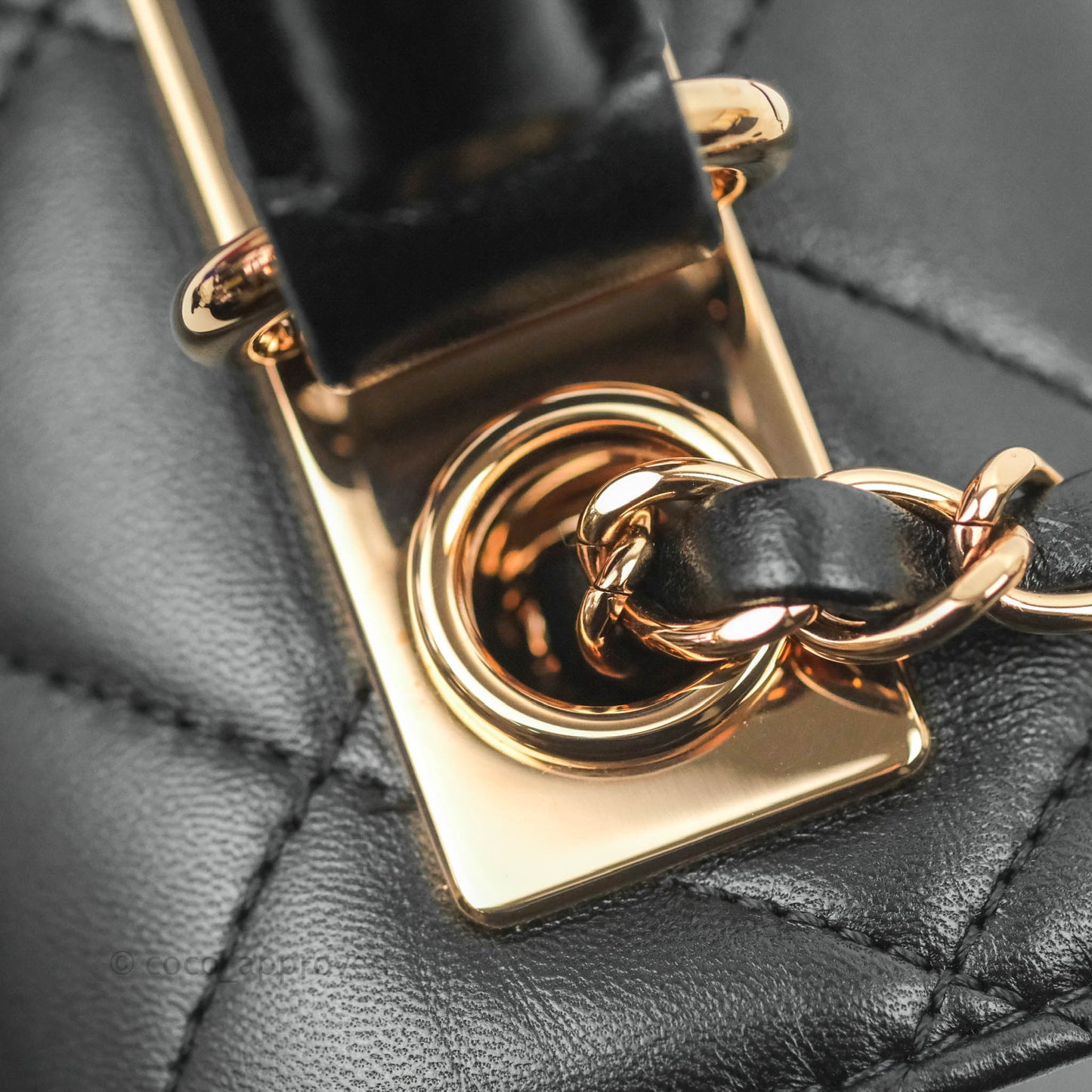 Chanel Trendy CC Small Black Lambskin Rose Gold Hardware