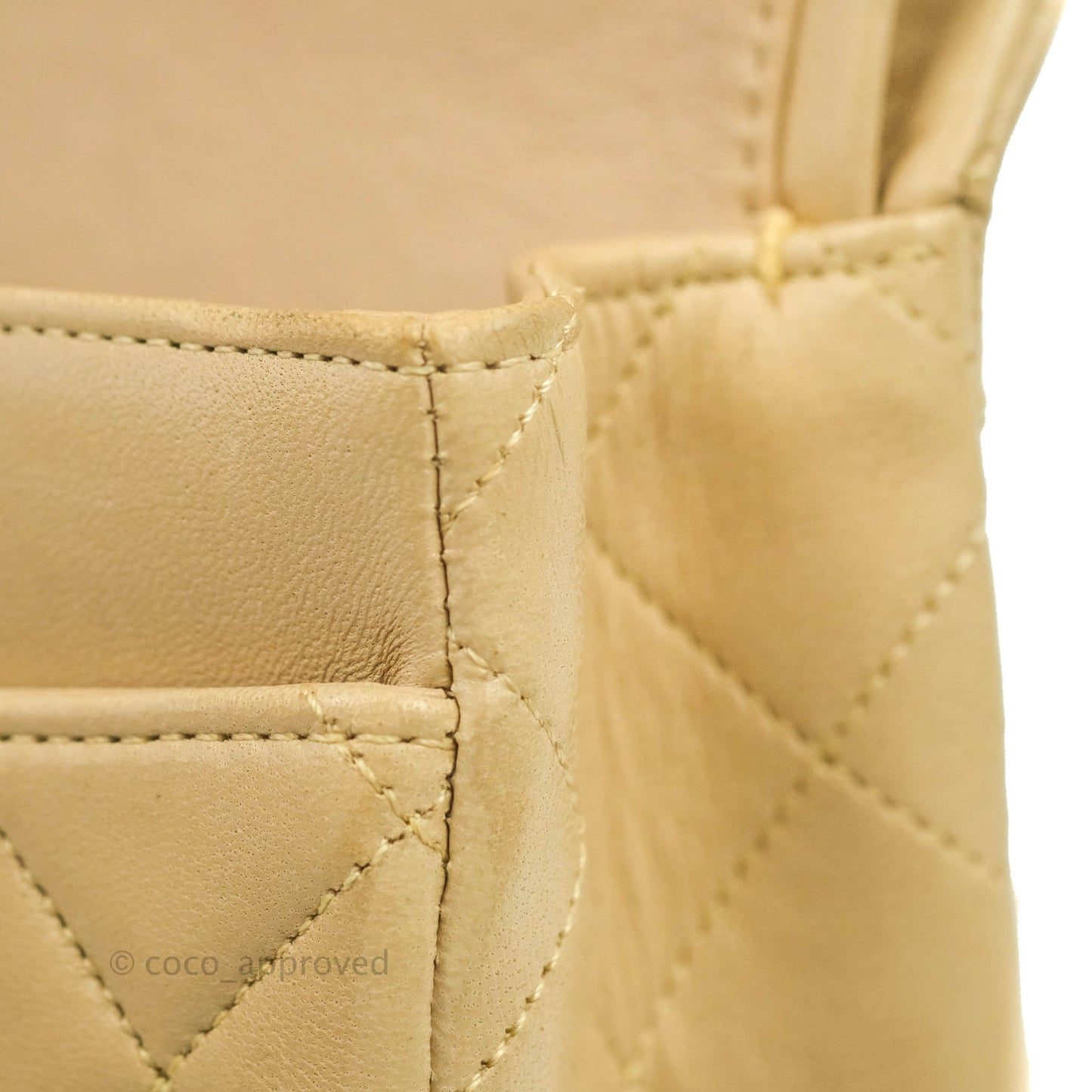 Chanel Classic Vintage Small Flap Beige Lambskin 24K Gold Hardware