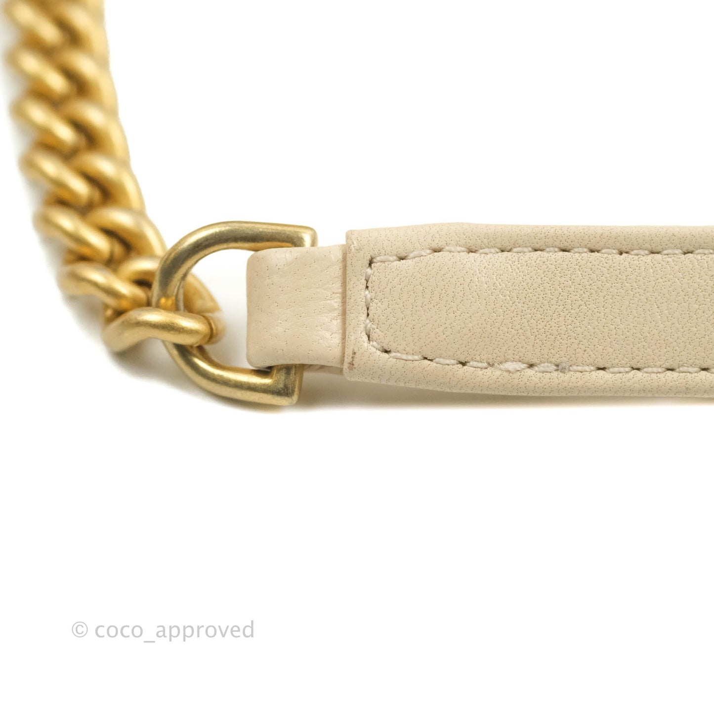 Chanel Small Flat Quilted Coco Luxe Flap Bag Light Beige Aged Gold Hardware