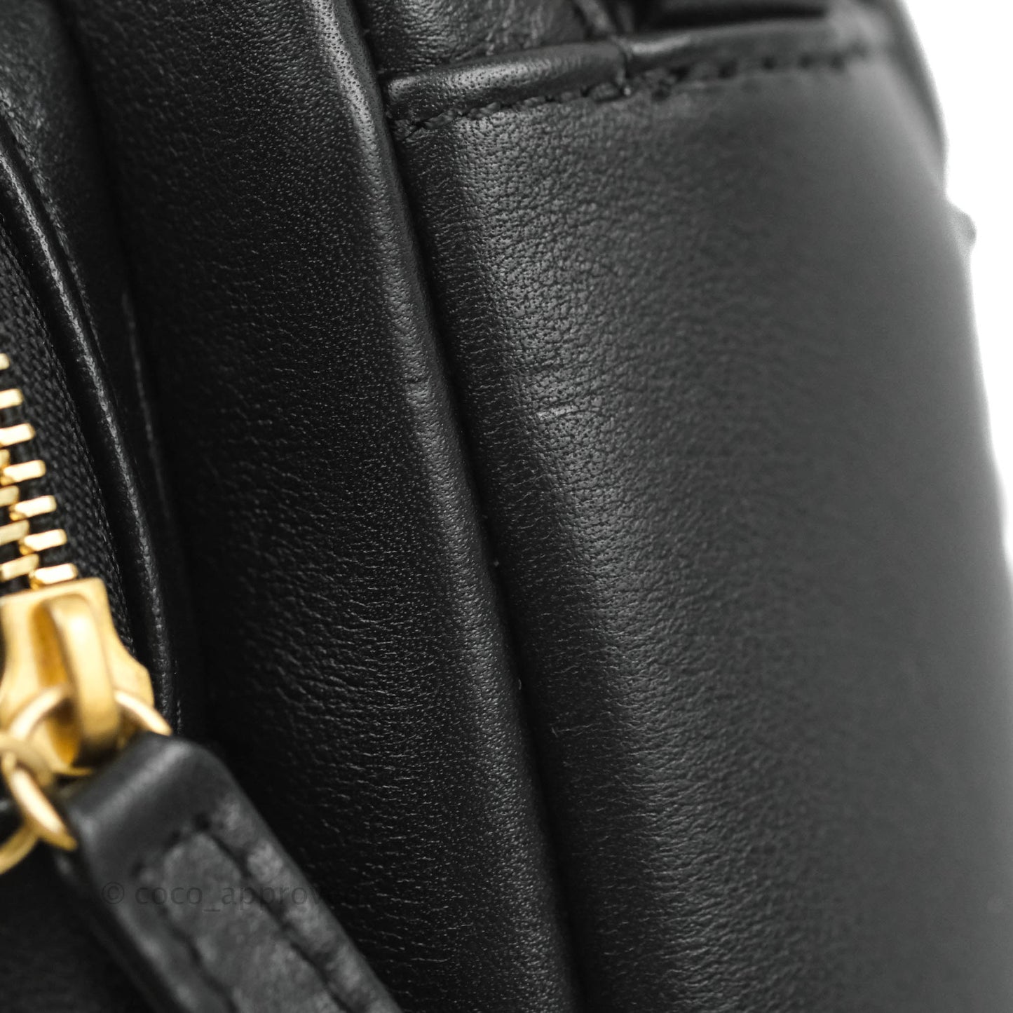Chanel Quilted Small Camera Case Black Calfskin