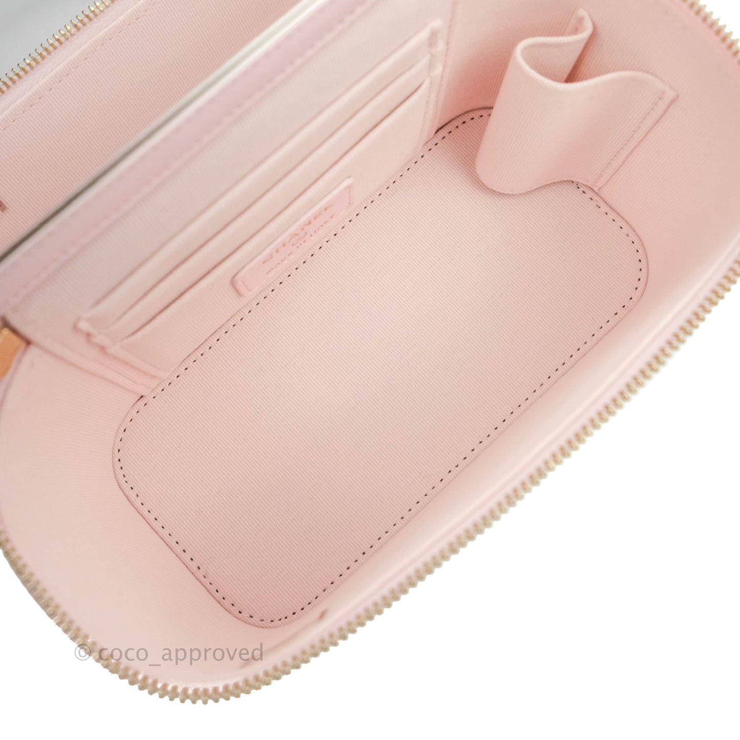 Chanel Top Handle Vanity with Chain Light Pink Lambskin Gold Hardware