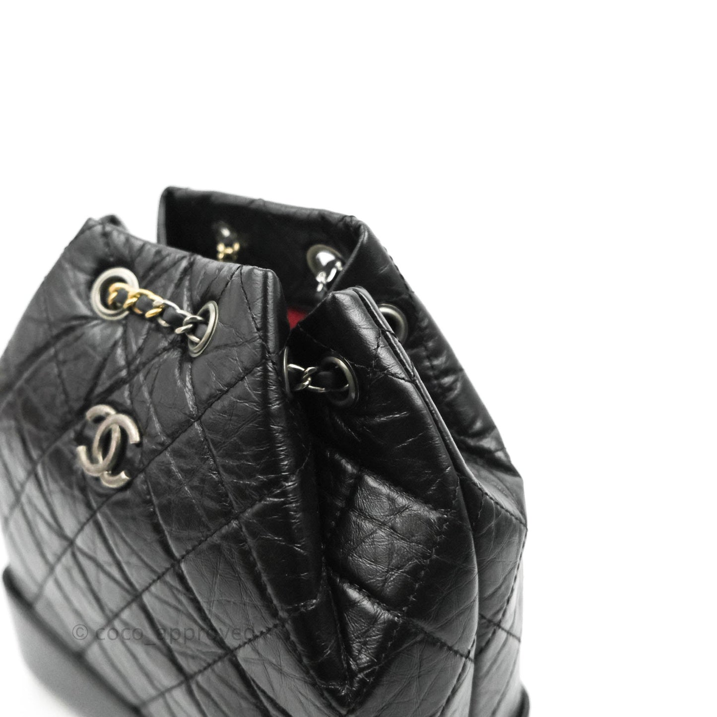 Chanel Small Gabrielle Backpack Black Aged Calfskin