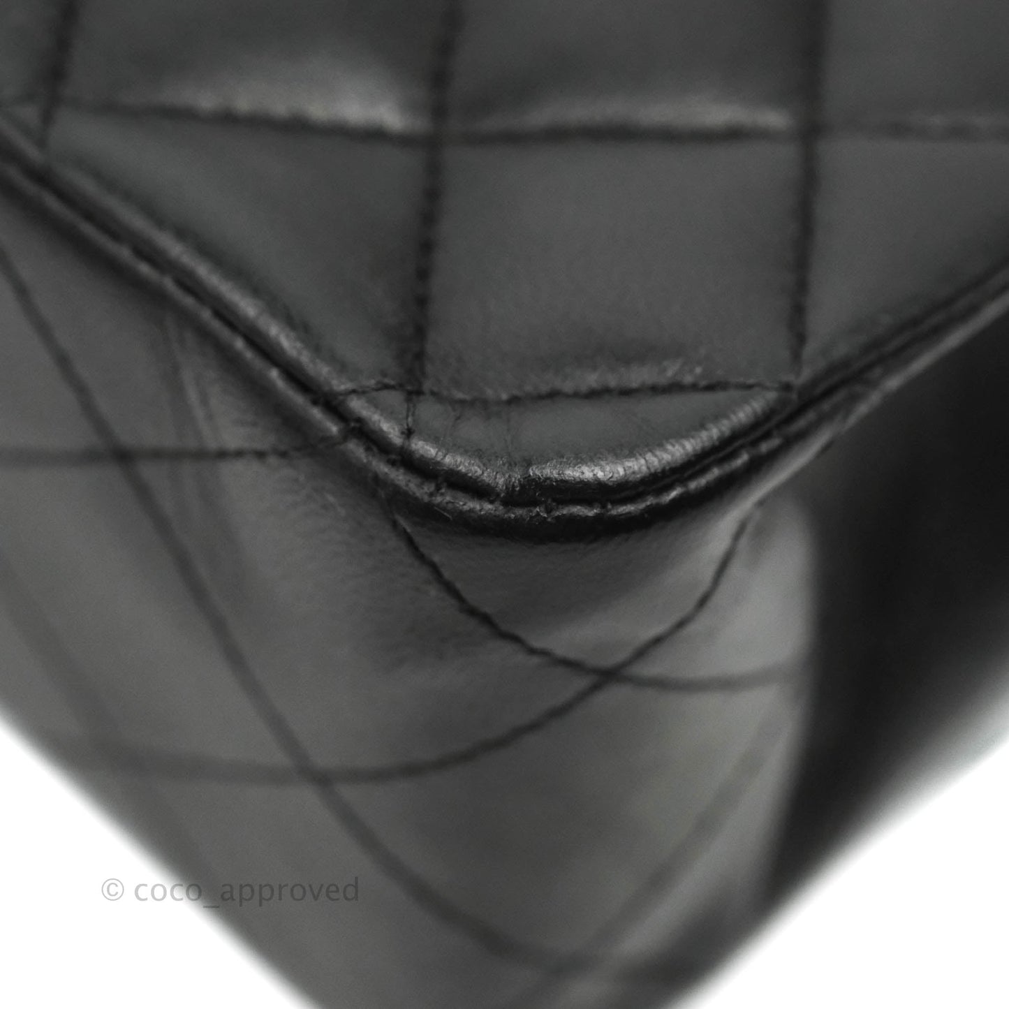 Chanel Classic M/L Medium Flap Quilted Black Lambskin 24K Gold Hardware
