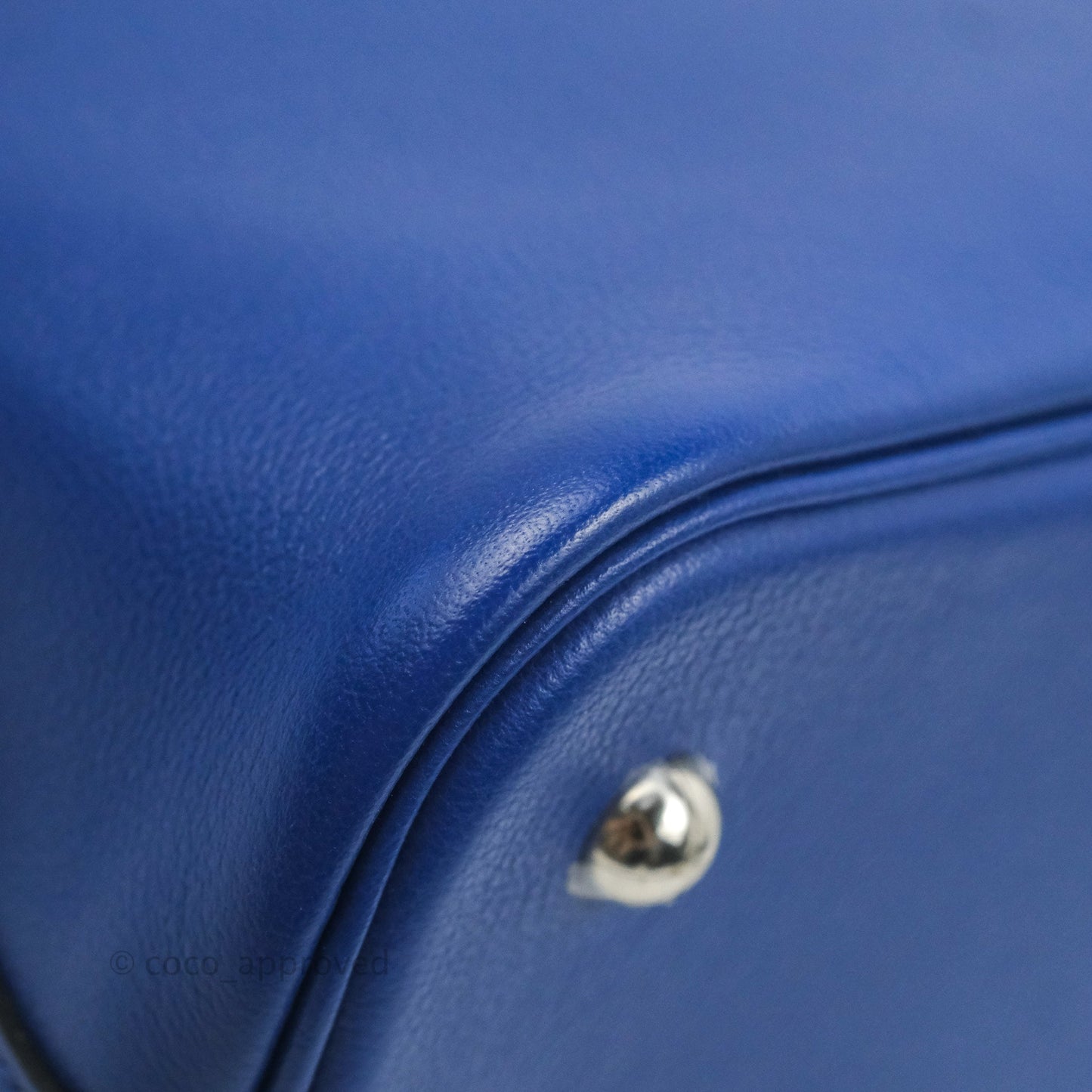 Hermès Bolide 1923 31 Bleu Royal Evercolor Palladium Hardware