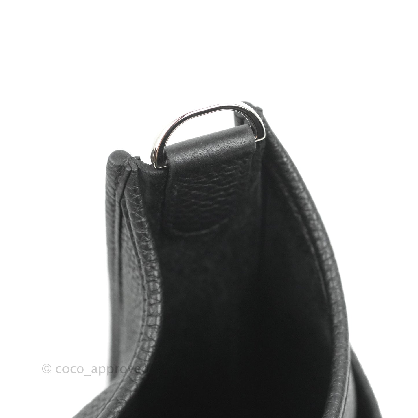 Hermes Evelyne III 29 Black Clemence Silver Hardware