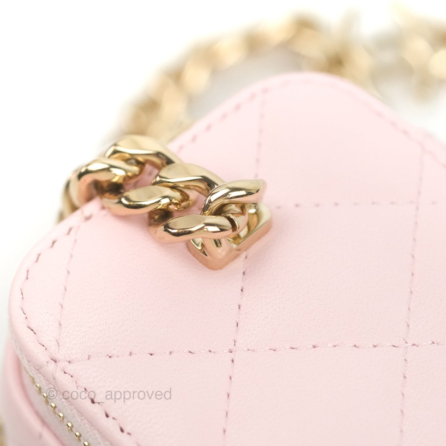 Chanel Mini Vanity With Coco Chain Light Pink Lambskin Gold Hardware
