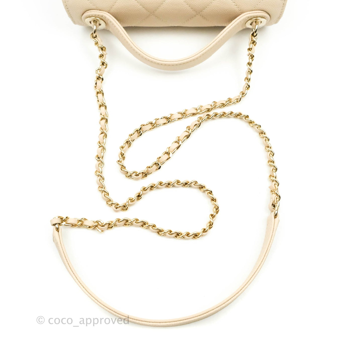 Chanel Quilted Small Business Affinity Flap Light Beige Caviar Gold Hardware