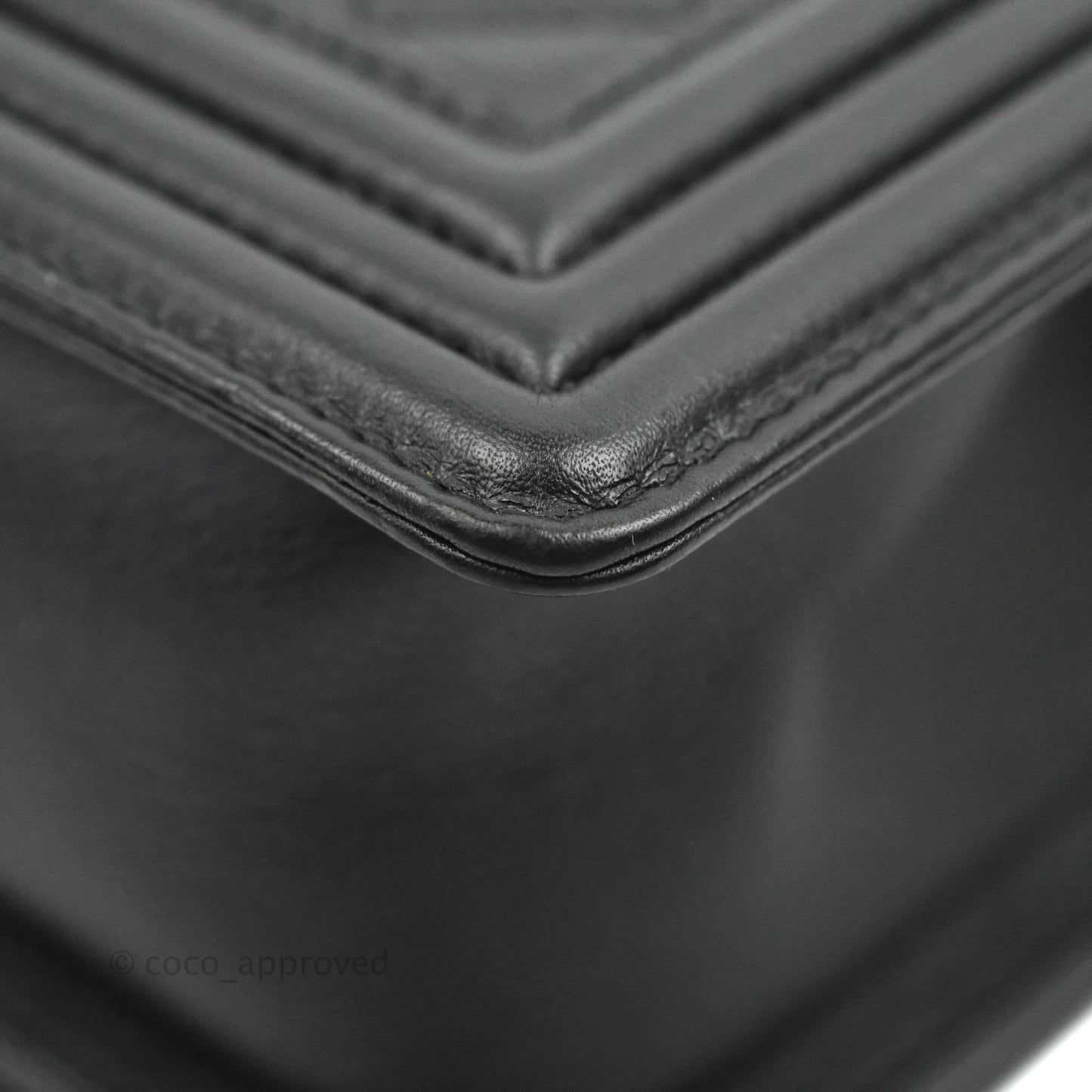 Chanel Quilted Small Boy Black Calfskin Aged Gold Hardware