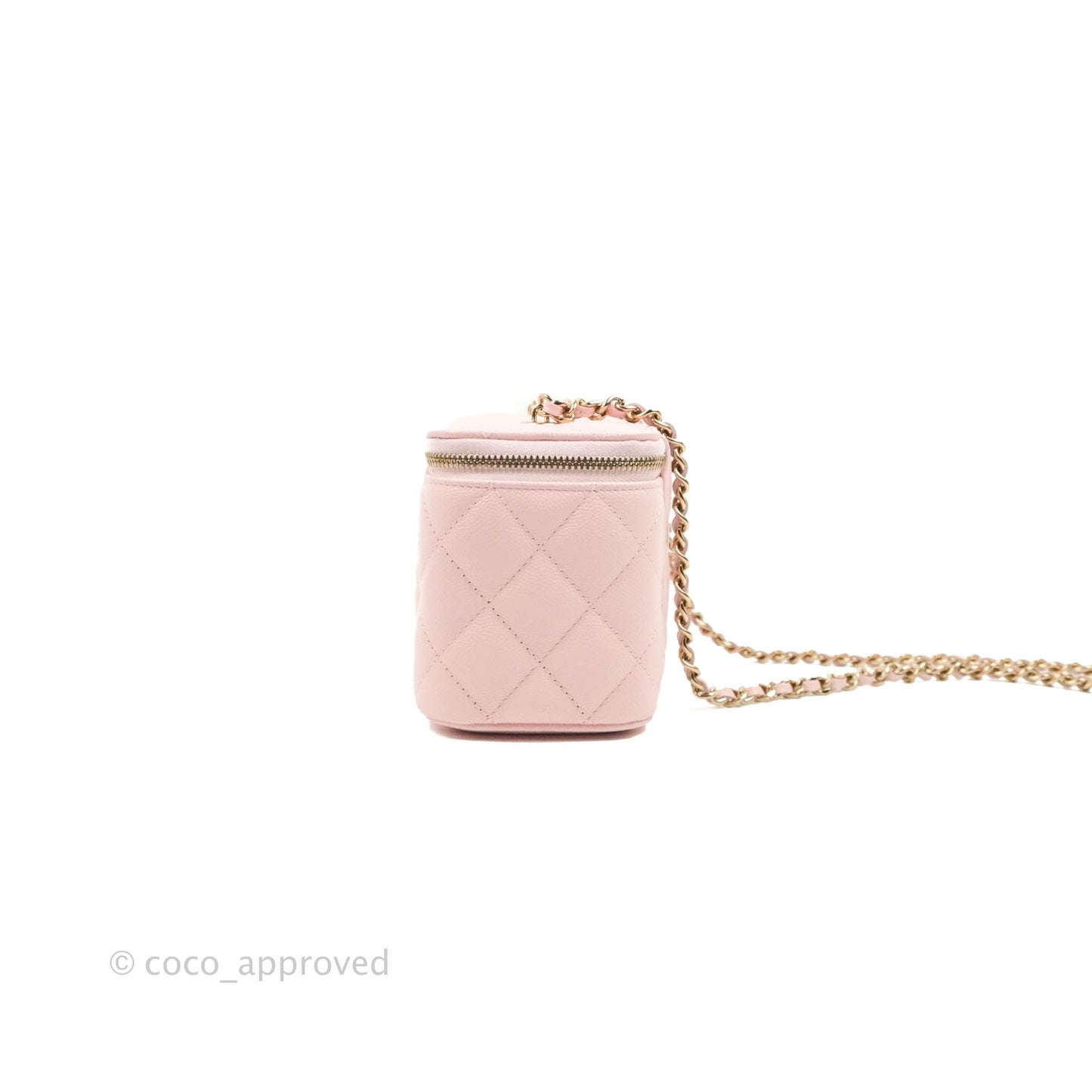 Chanel Classic Vanity with Chain Pink Caviar Gold Hardware