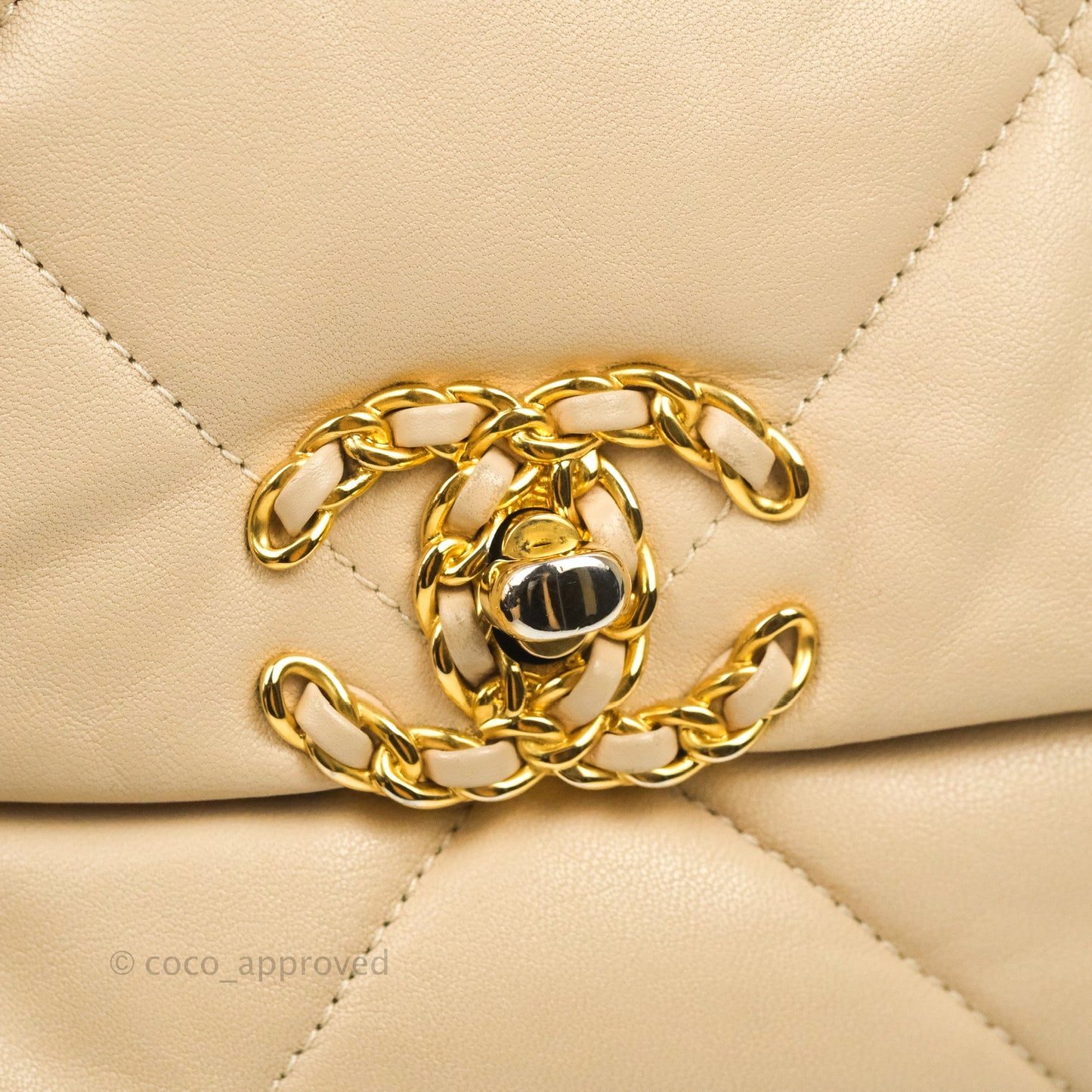 Chanel 19 Small Beige Mixed Hardware