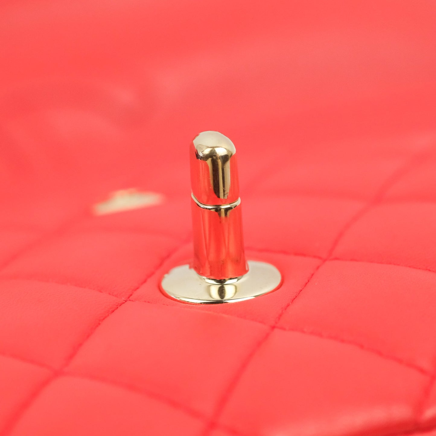 Chanel Classic M/L Medium Double Flap Red Lambskin Gold Hardware