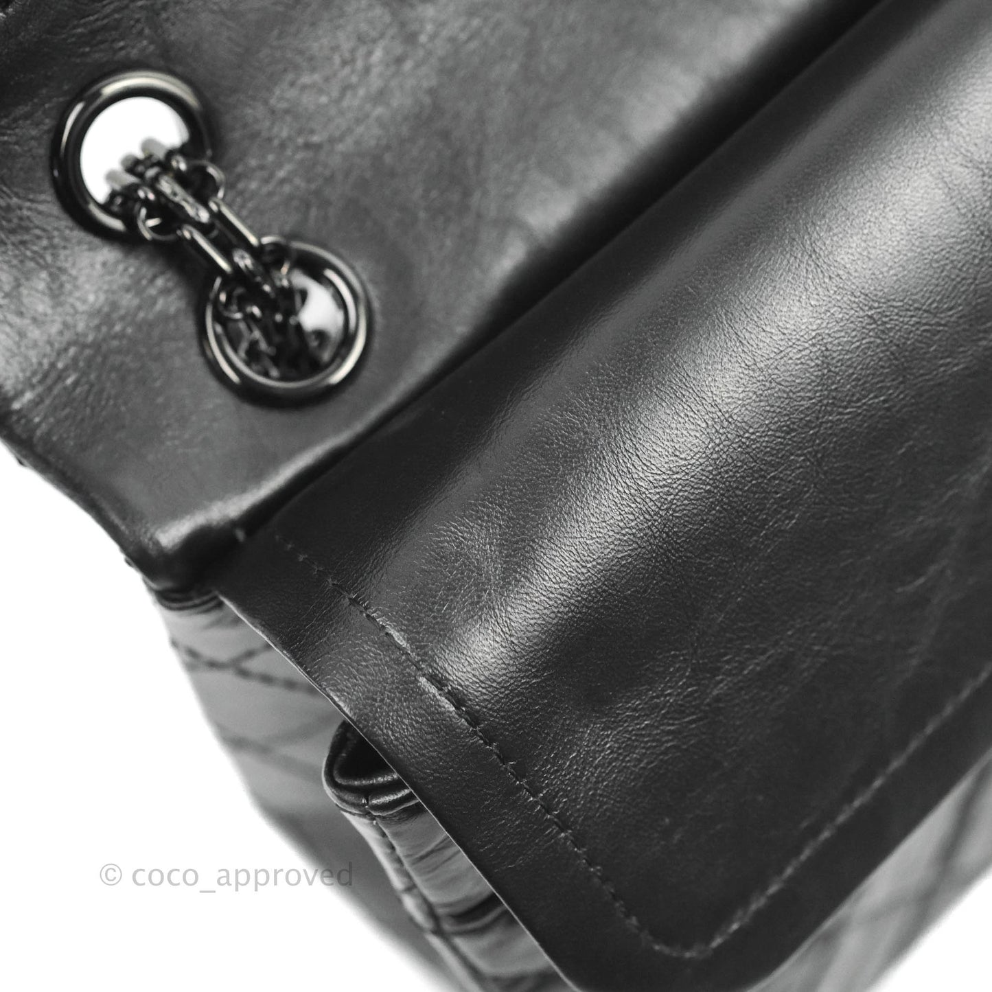 Chanel Reissue 225 Quilted Aged Calfskin So Black