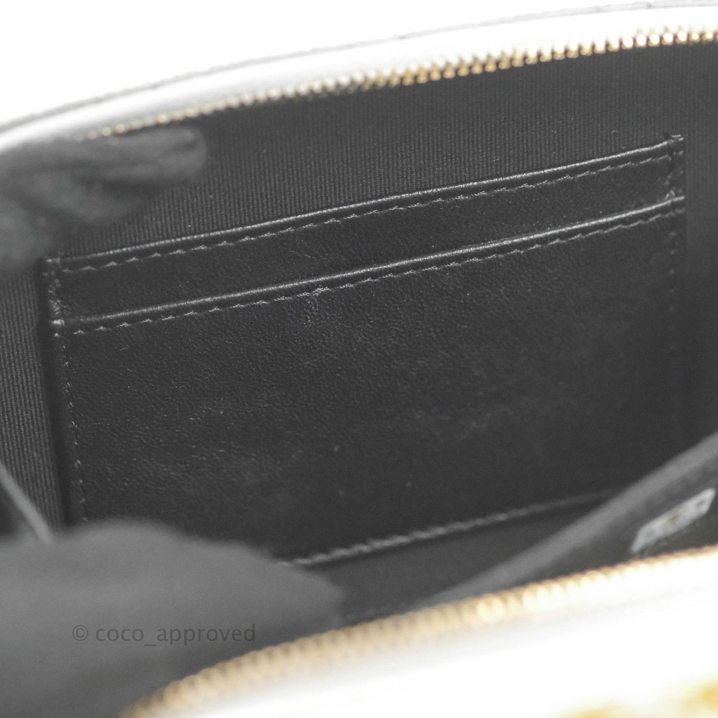 Chanel Rainbow Top Handle Vanity Case Metallic Silver Lambskin Aged Gold Hardware 23P