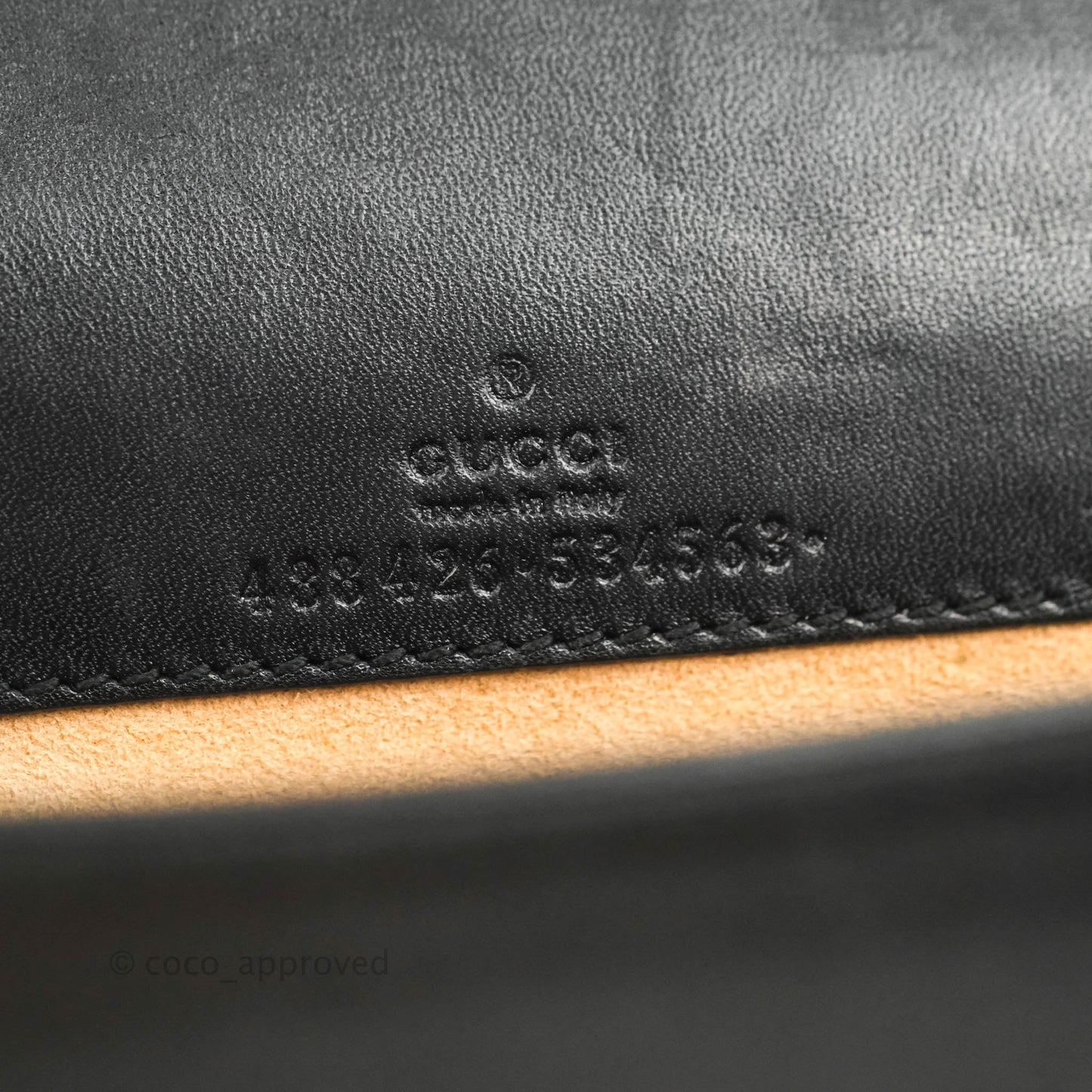 Gucci Matelasse GG Marmont Super Mini Chain Flap Bag Black Calfskin Gold Hardware