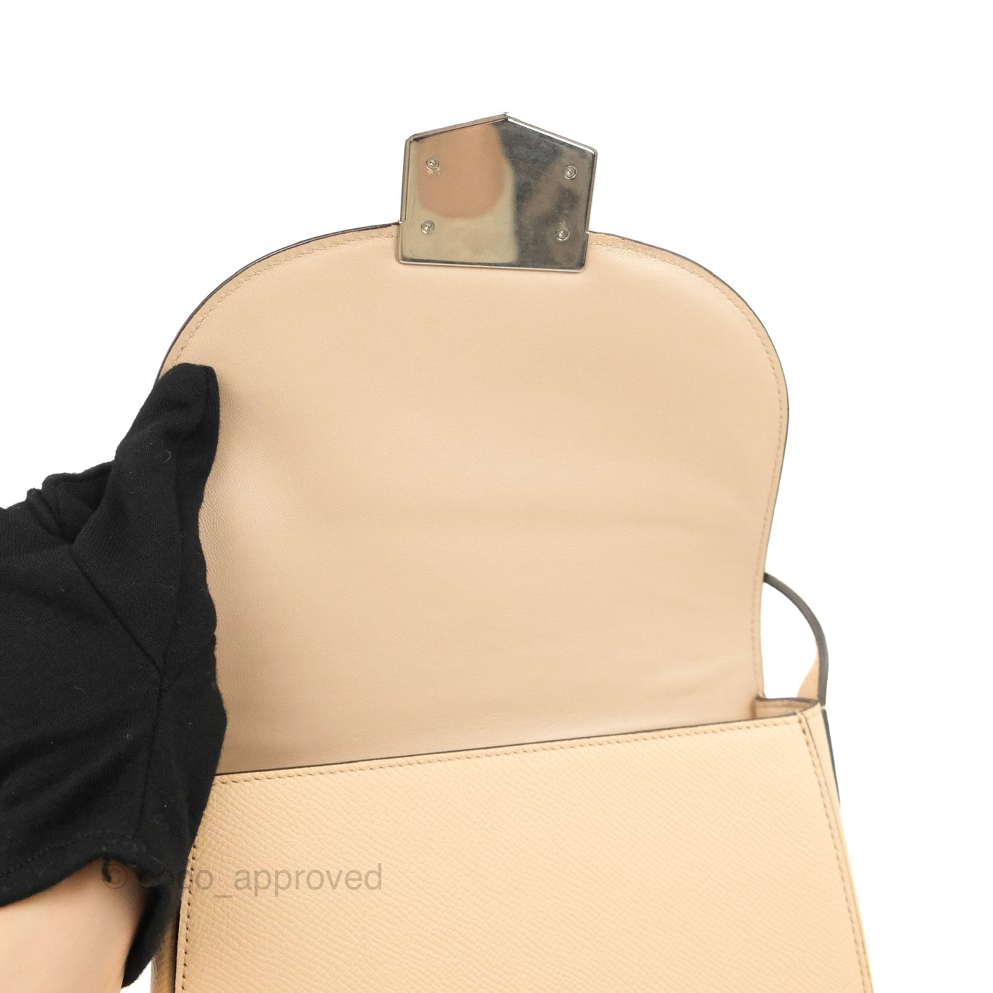 Celine Small Trotteur Crossbody Bag Grained Calfskin Powder