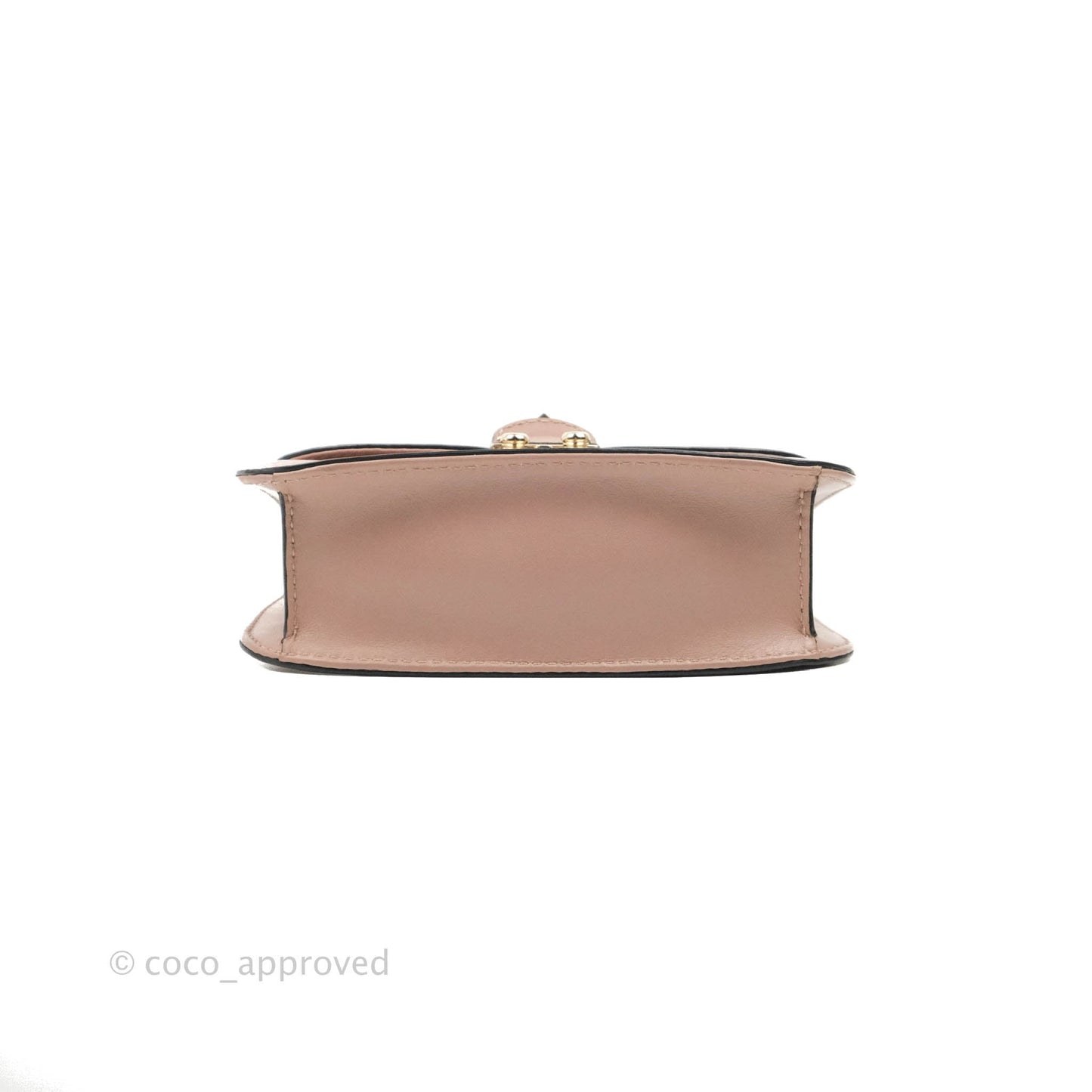 Valentino Small Vitello Glam Lock Rockstud Flap Poudre