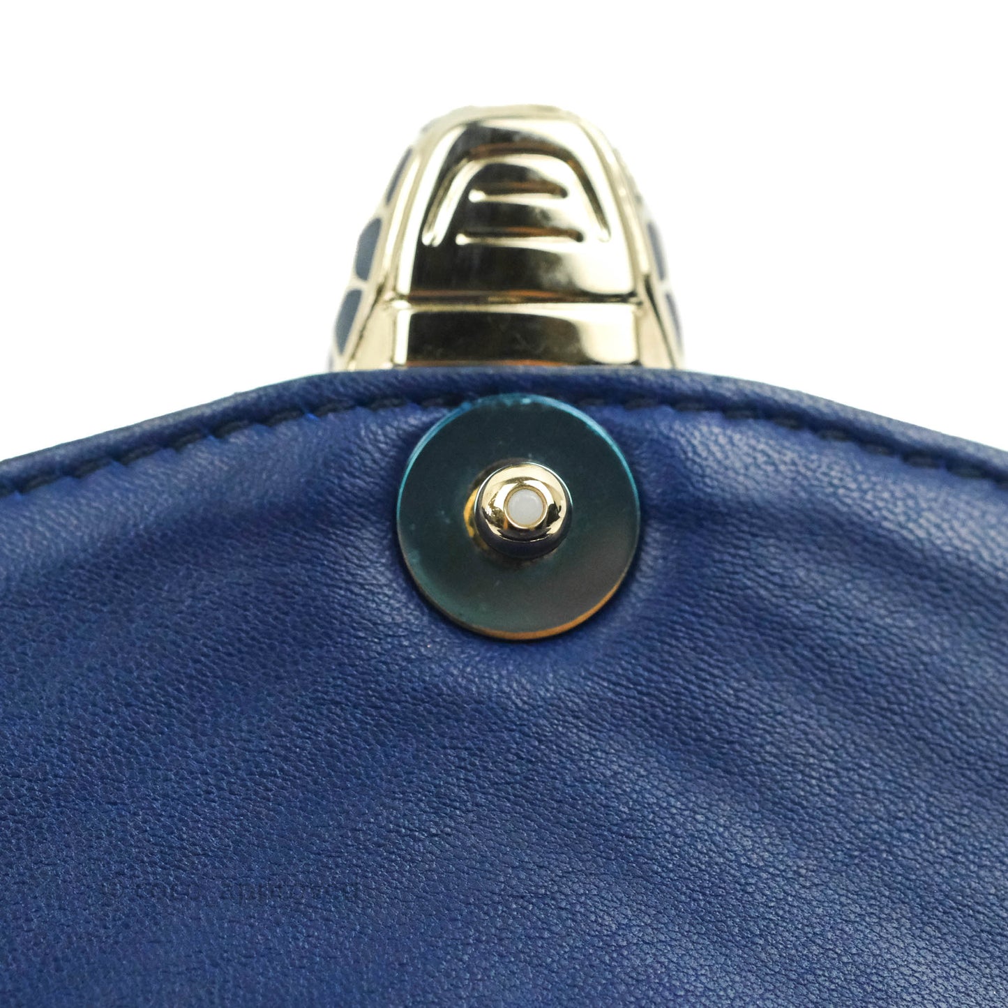 Bvlgari Small Quilted Scaglie Serpenti Forever Shoulder Bag in Blue