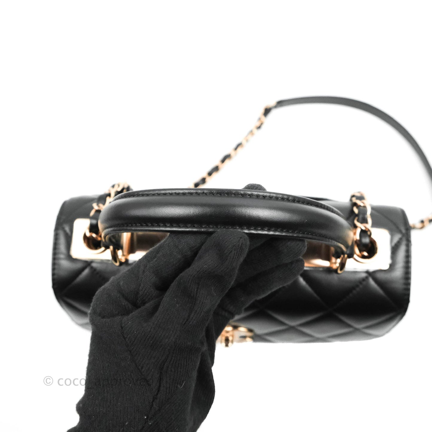 Chanel Trendy CC Small Black Lambskin Rose Gold Hardware