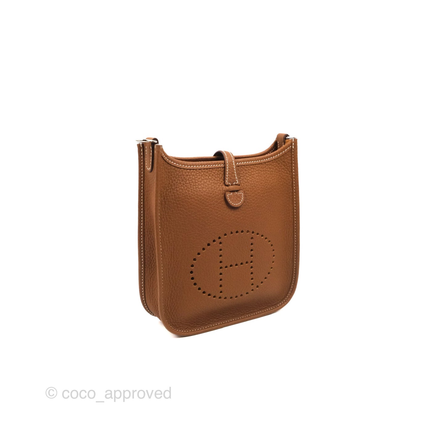 Hermès Mini Evelyne 16 Gold Clemence Palladium Hardware