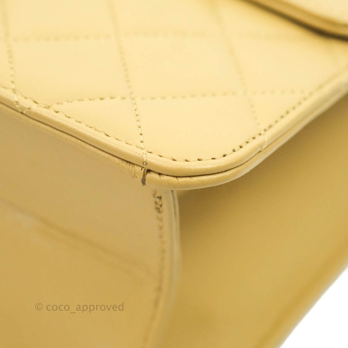 Chanel Vintage Single Flap Beige Lambskin 24K Gold Hardware
