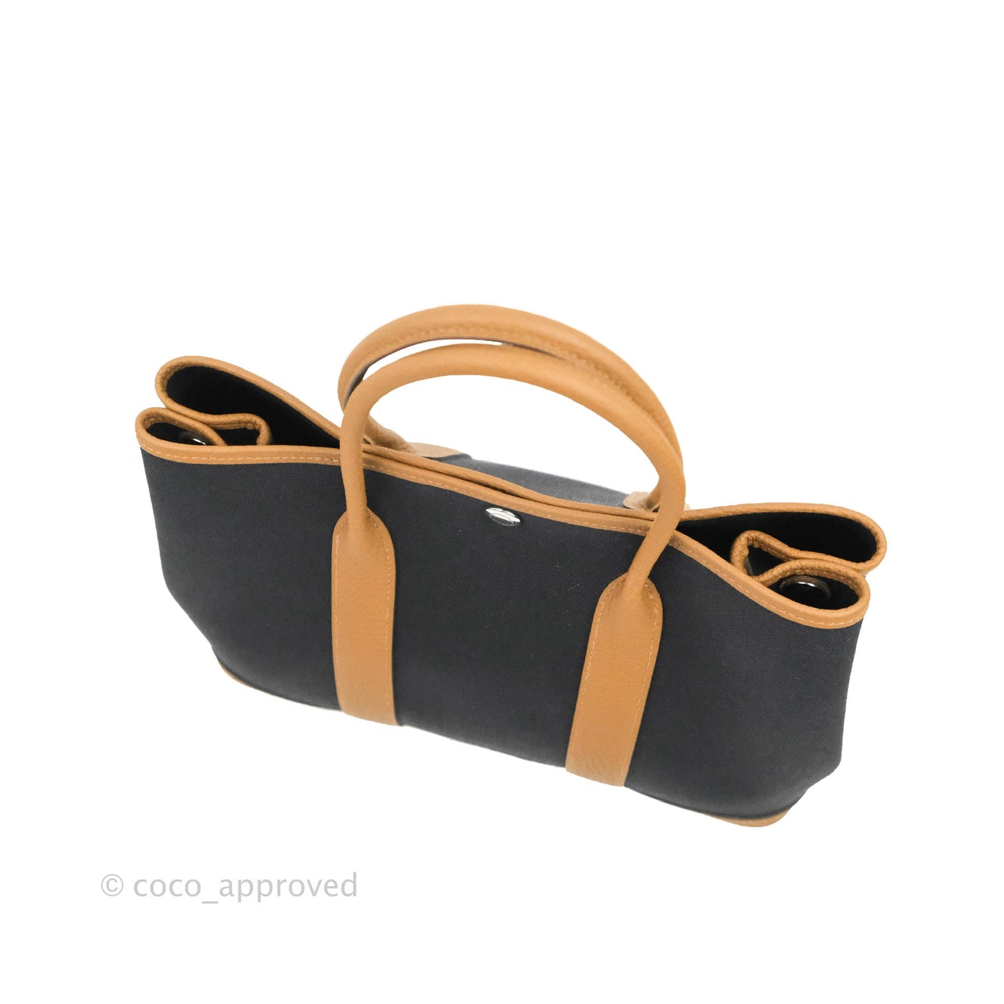Hermès Garden Party 30 Black Canvas Alezan Negonda