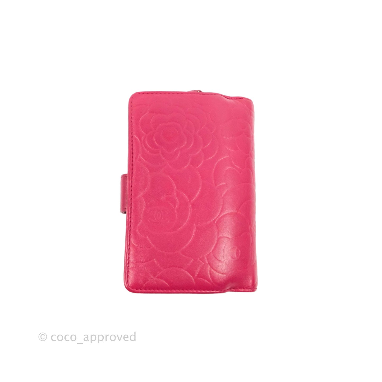 Chanel Wallet in Pink Camellia Embossed Lambskin
